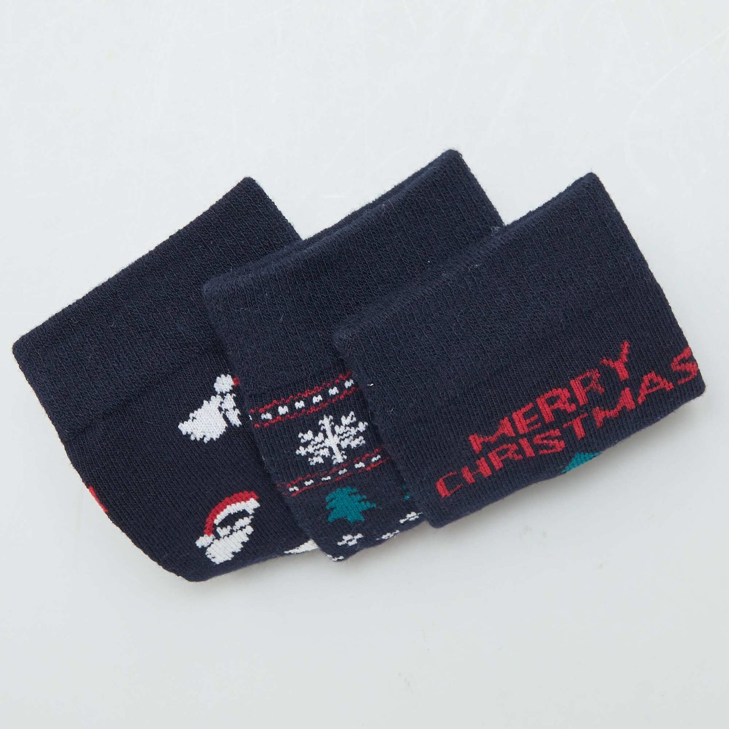 Pack of 3 pairs of Christmas socks BLUE