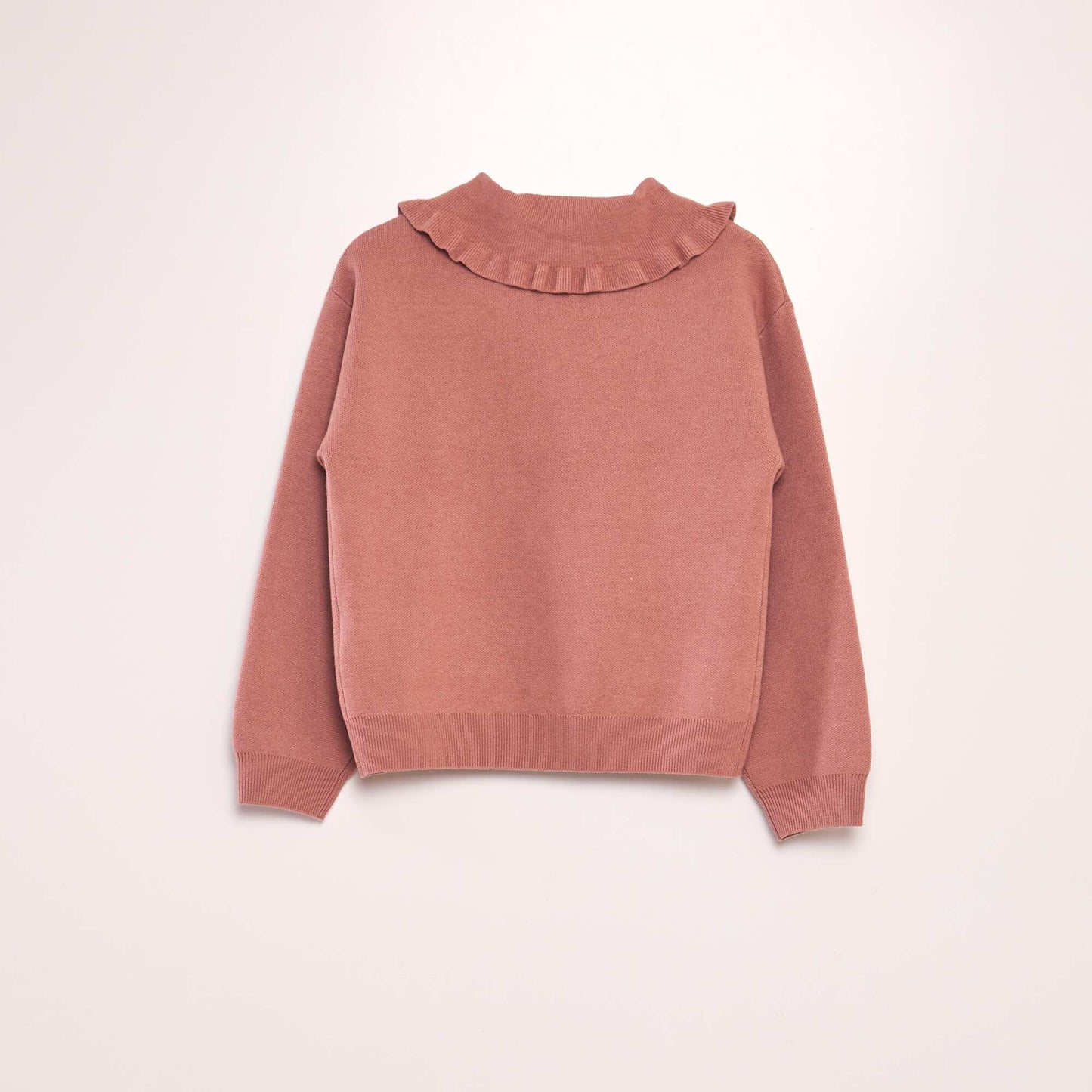 Plain jumper with a Peter Pan collar PINK