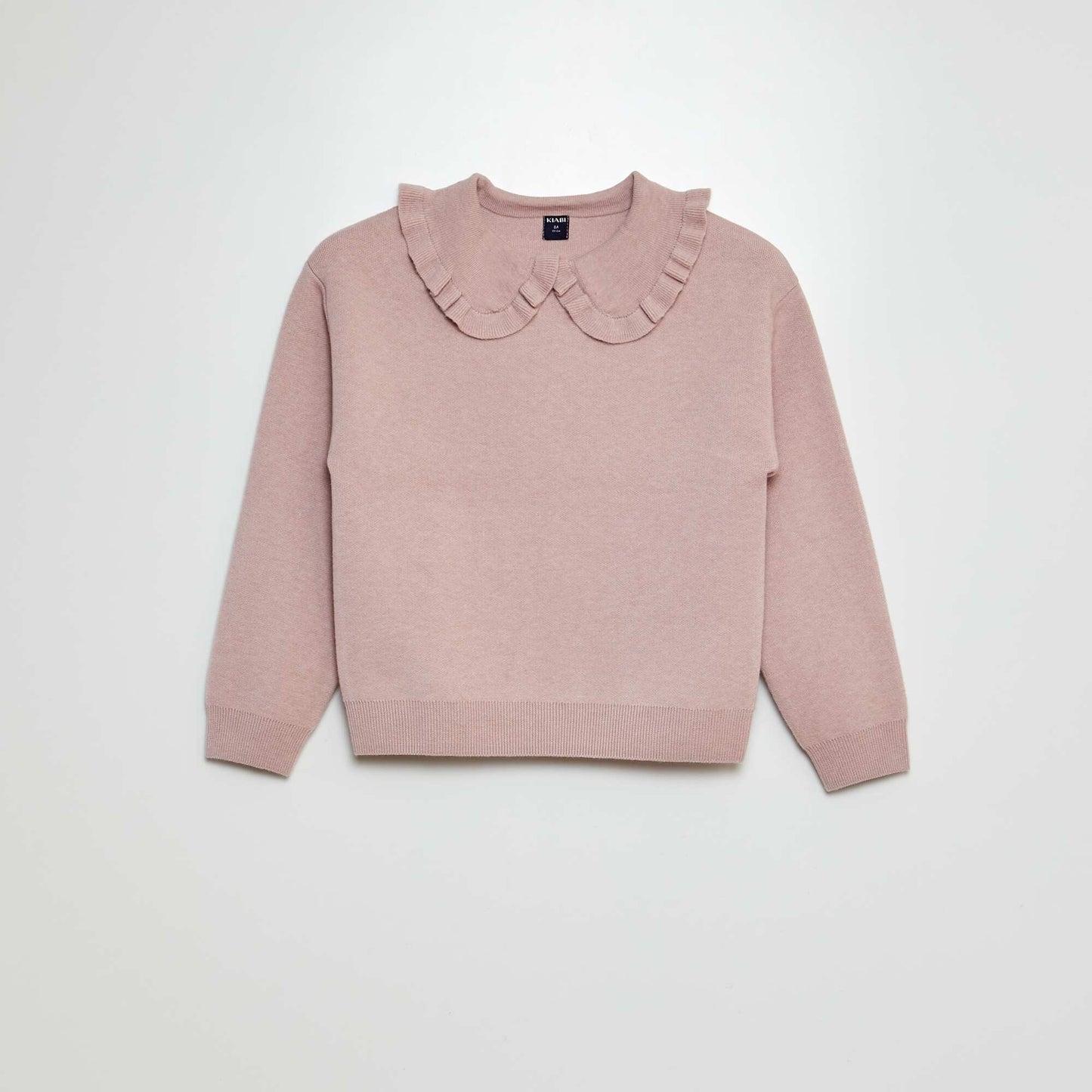 Plain jumper with a Peter Pan collar PURPLE