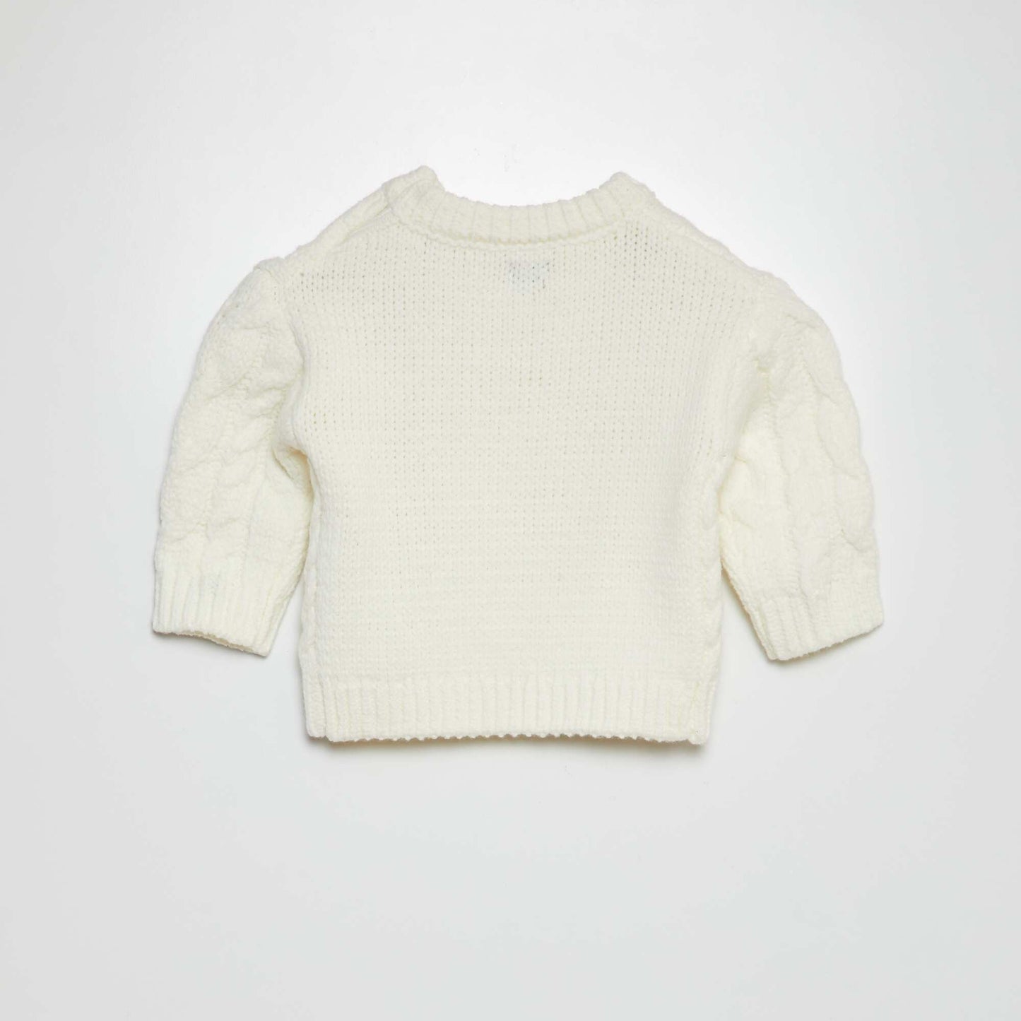 Cable-knit sweater WHITE