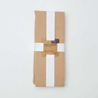 Cotton fitted sheet for double bed (160x200) - Kiabi Home BEIGE