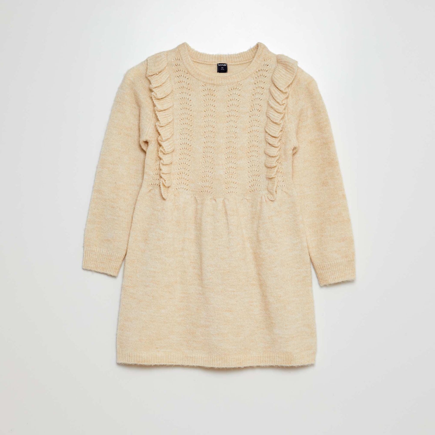 Knit sweater dress BEIGE