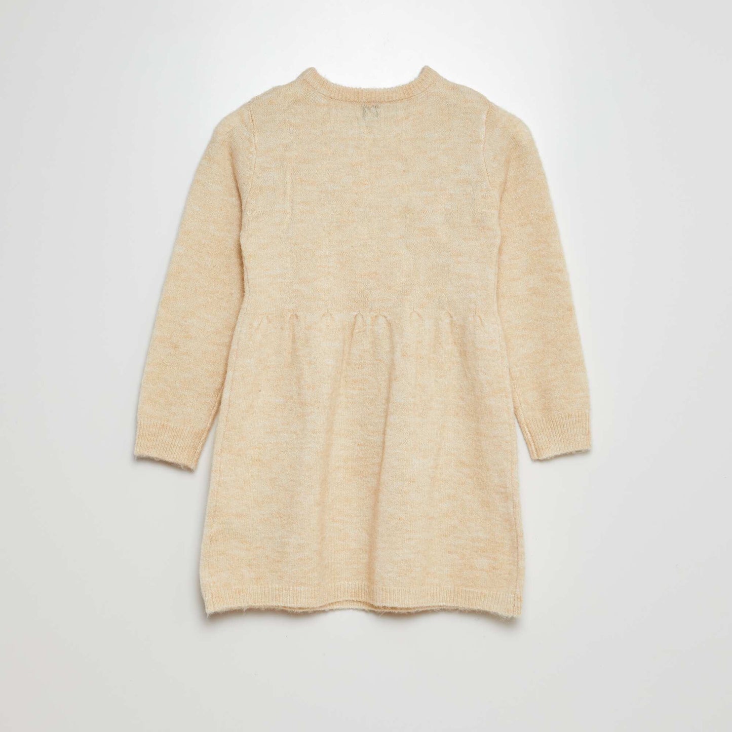 Knit sweater dress BEIGE