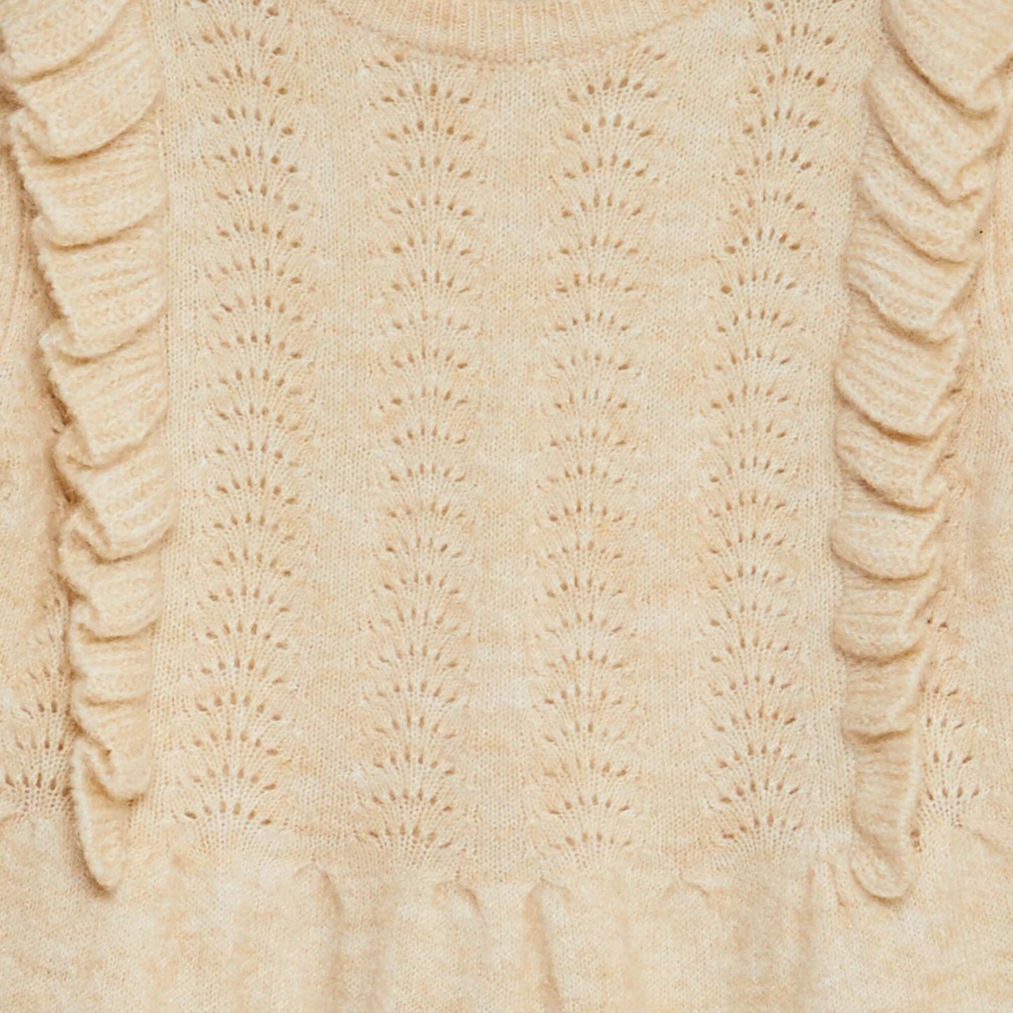 Knit sweater dress BEIGE