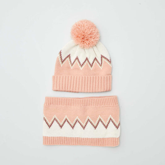 Beanie + snood set - 2-piece set BEIGE