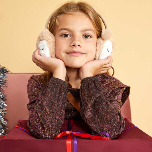 Christmas reindeer earmuffs BEIGE