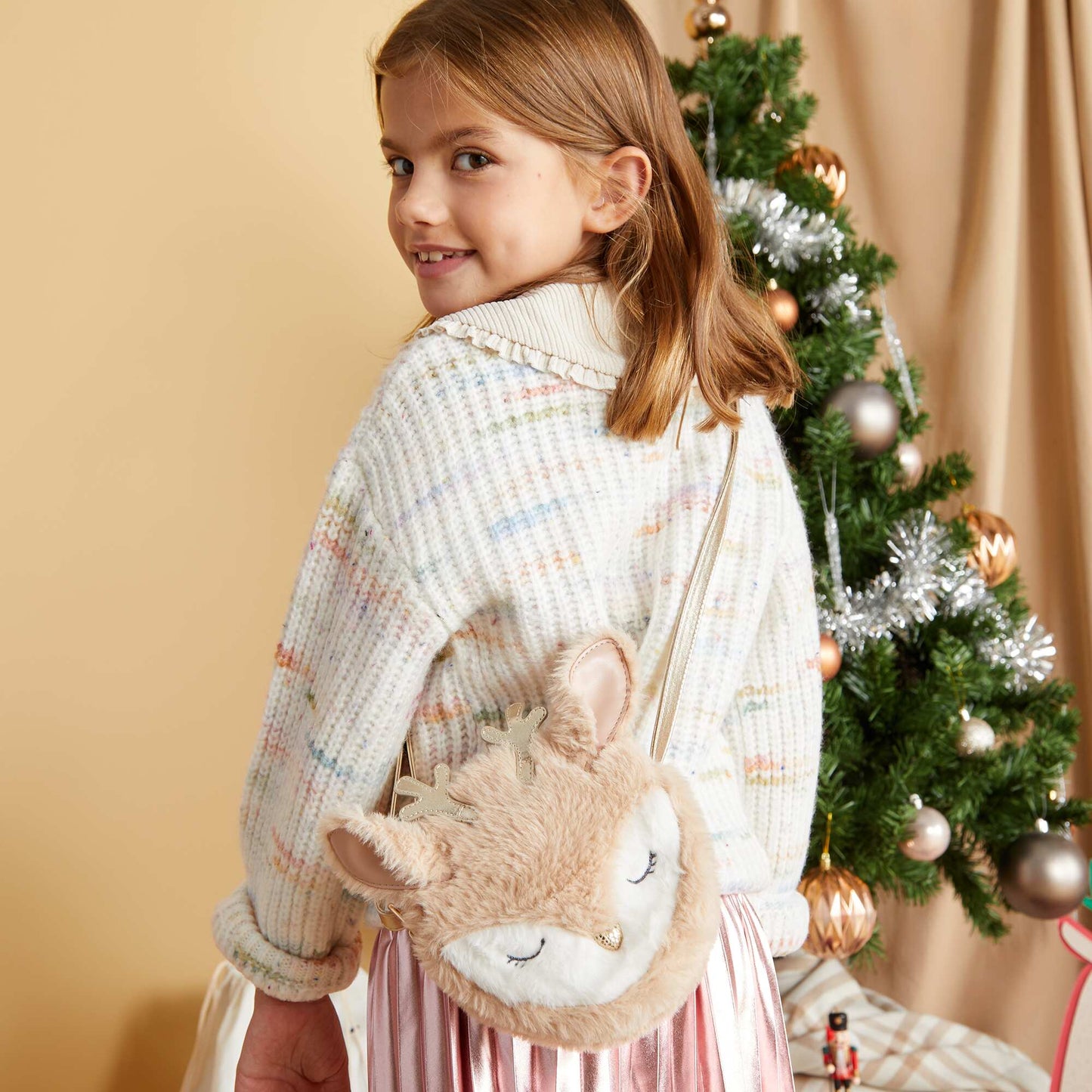 Christmas reindeer bag BEIGE