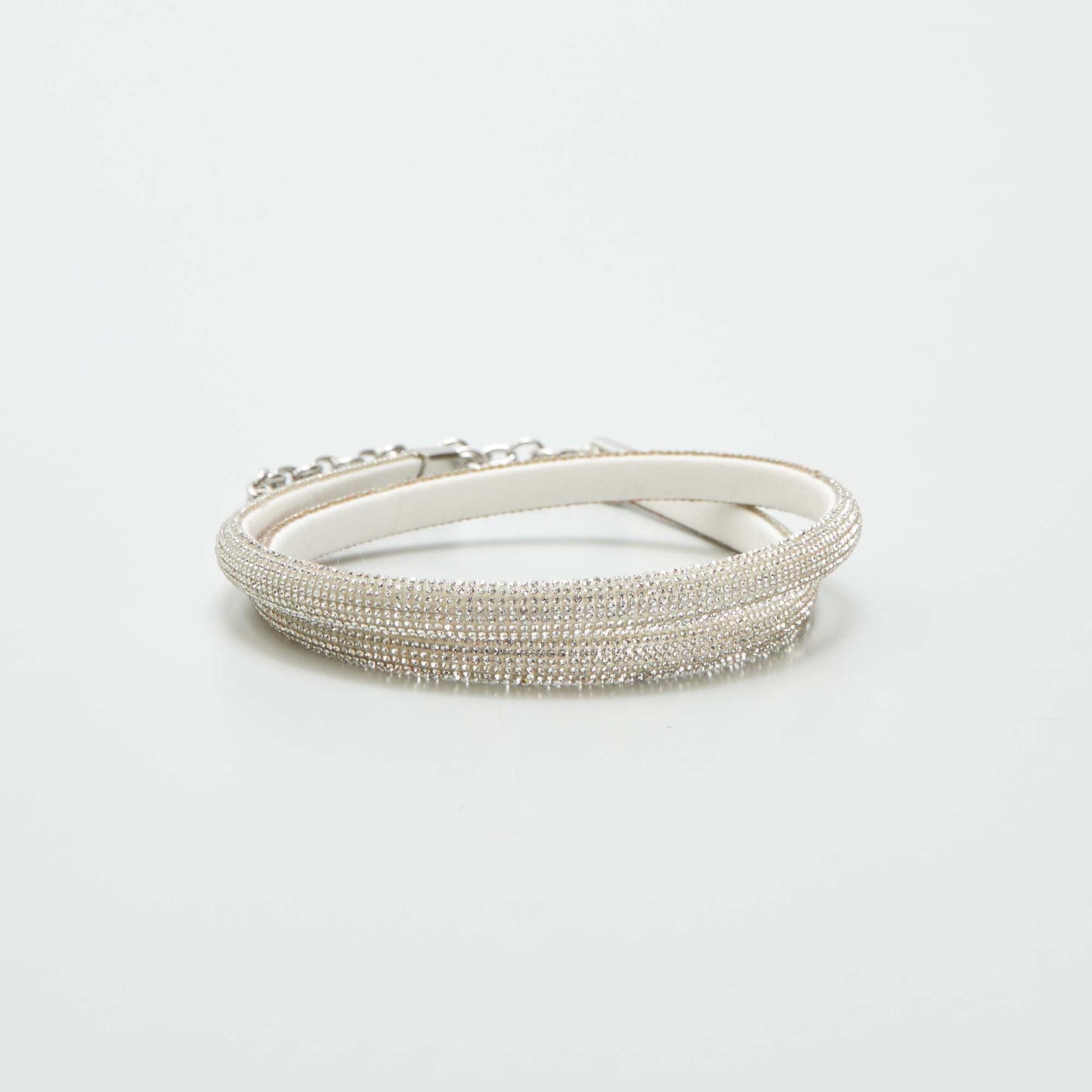 Narrow diamanté belt GREY