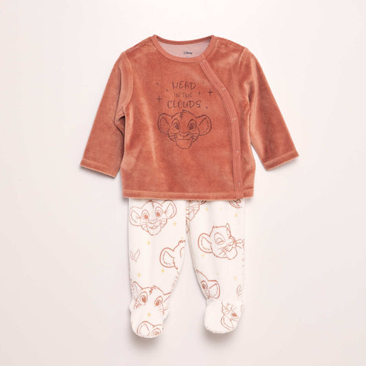 Disney Simba fleece pyjamas - 2-piece set WHITE