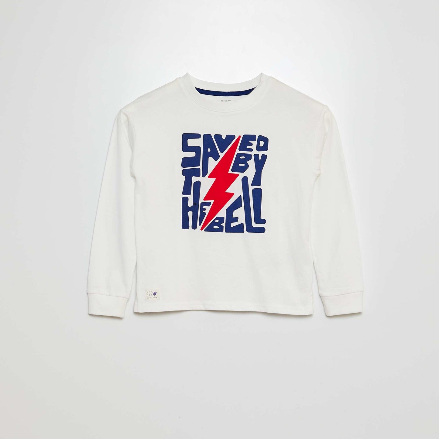 Long-sleeved printed T-shirt WHITE