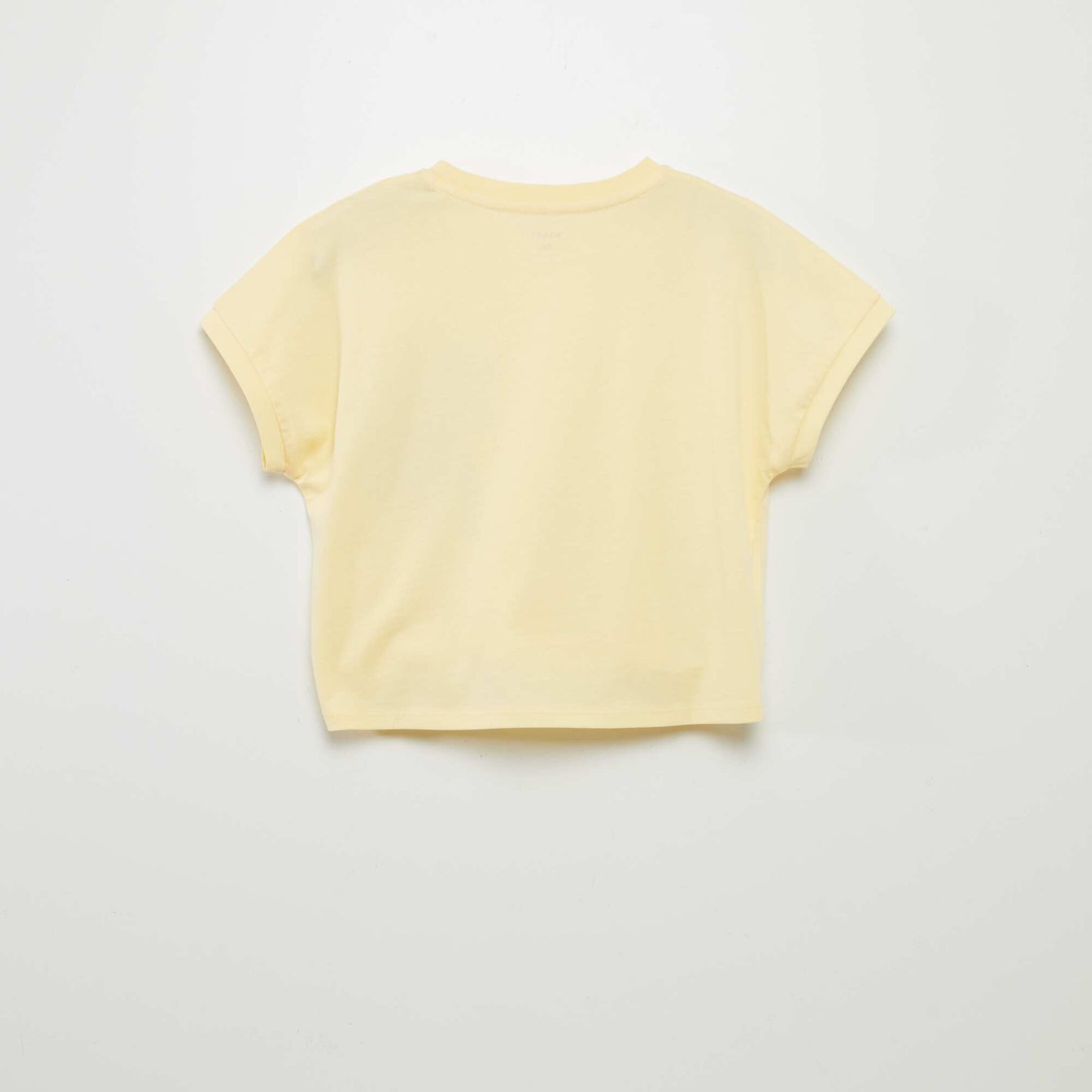 T-shirt with tie hem YELLOW