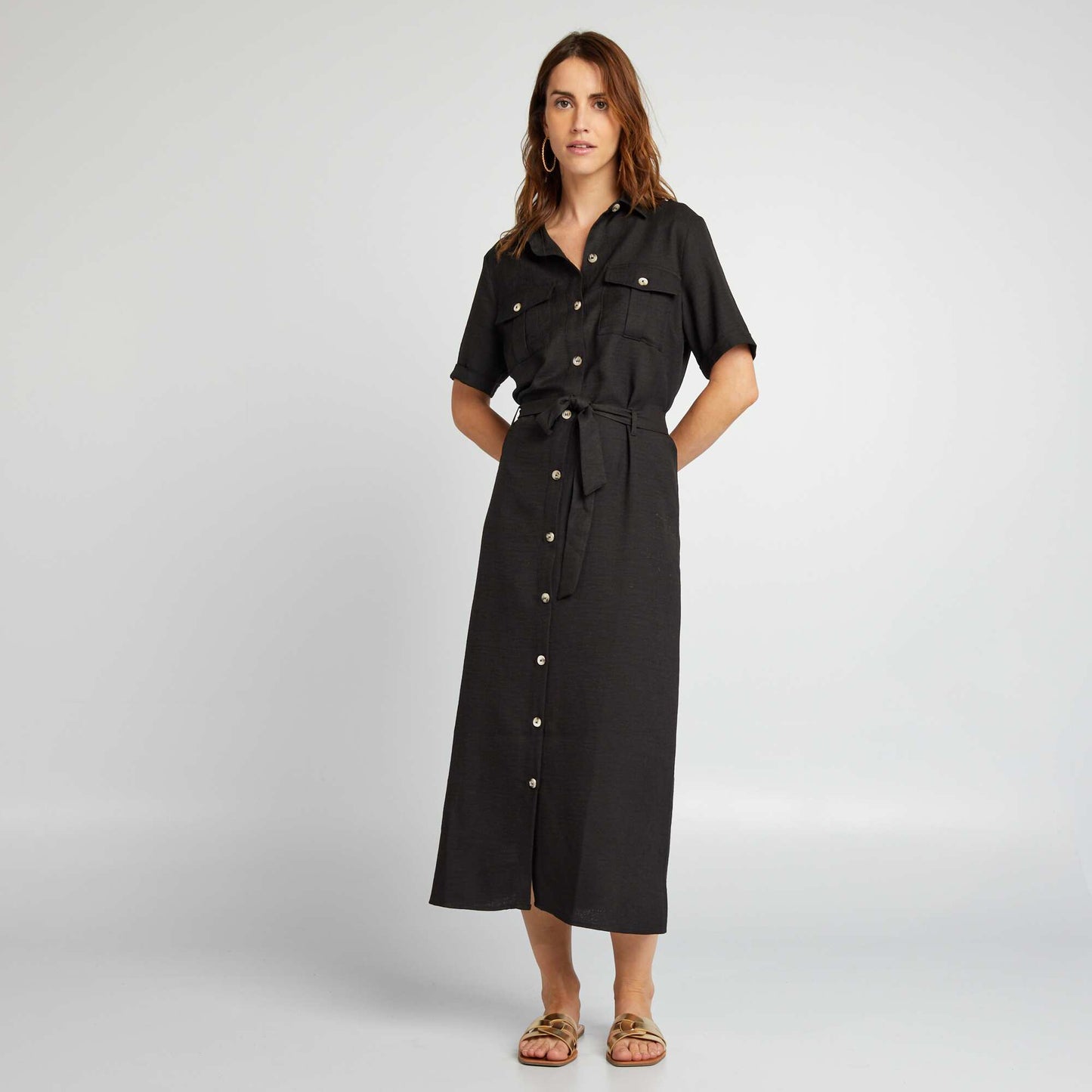 Shirt dress black