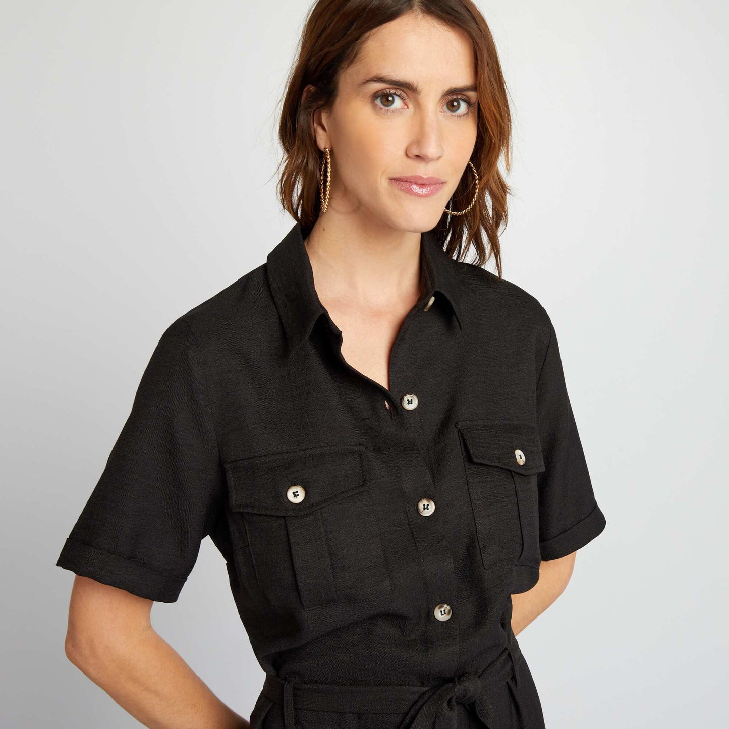 Shirt dress black