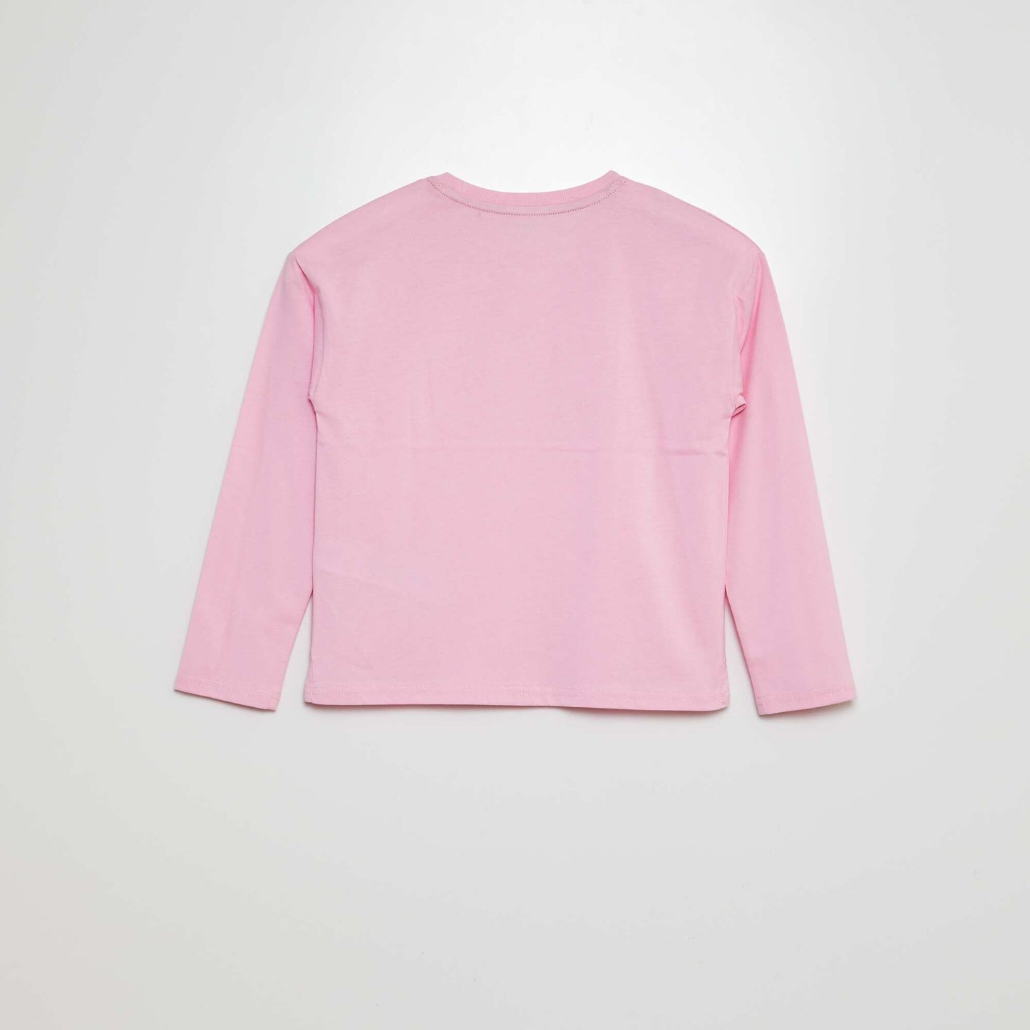 Long-sleeved heart-printed T-shirt PINK