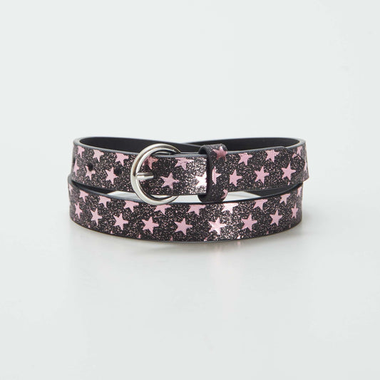 Narrow star belt BLACK