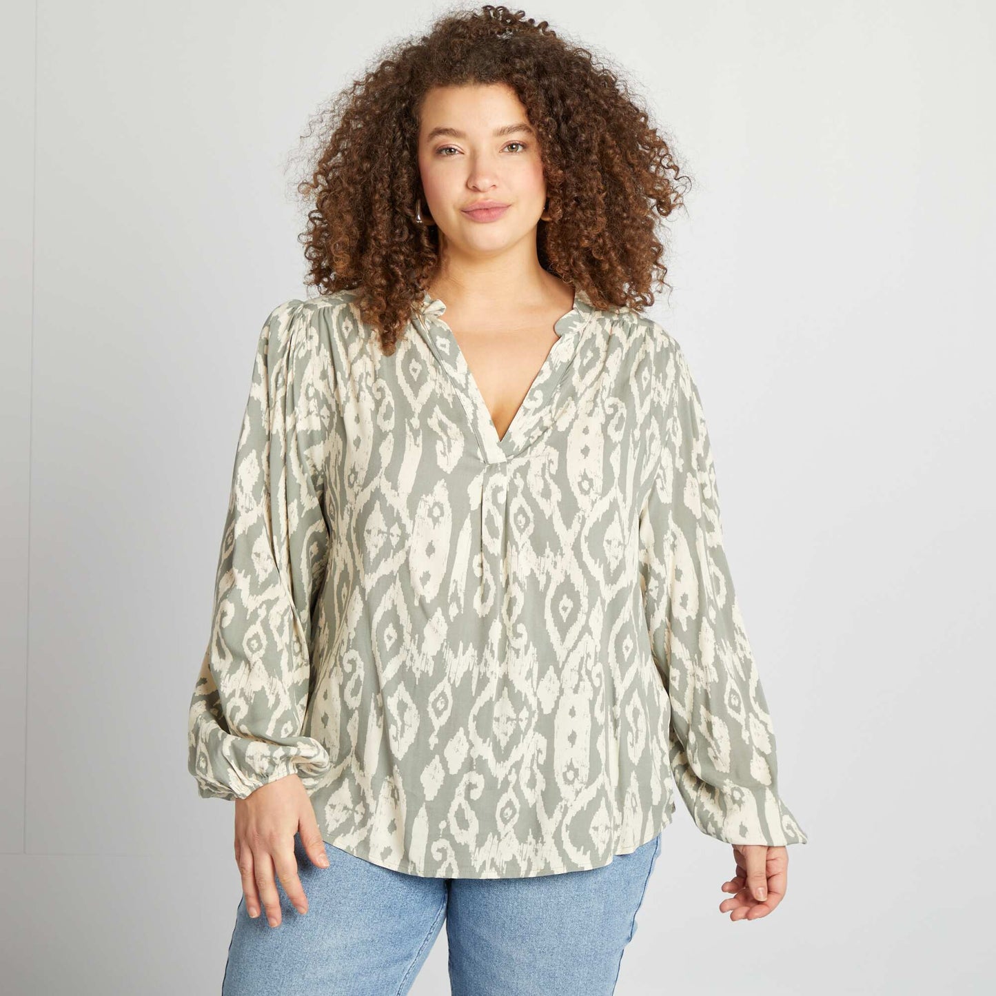 Printed blouse GREEN