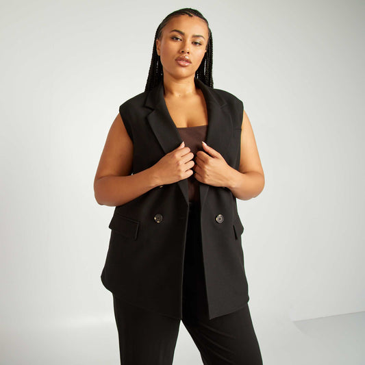 Sleeveless suit jacket black