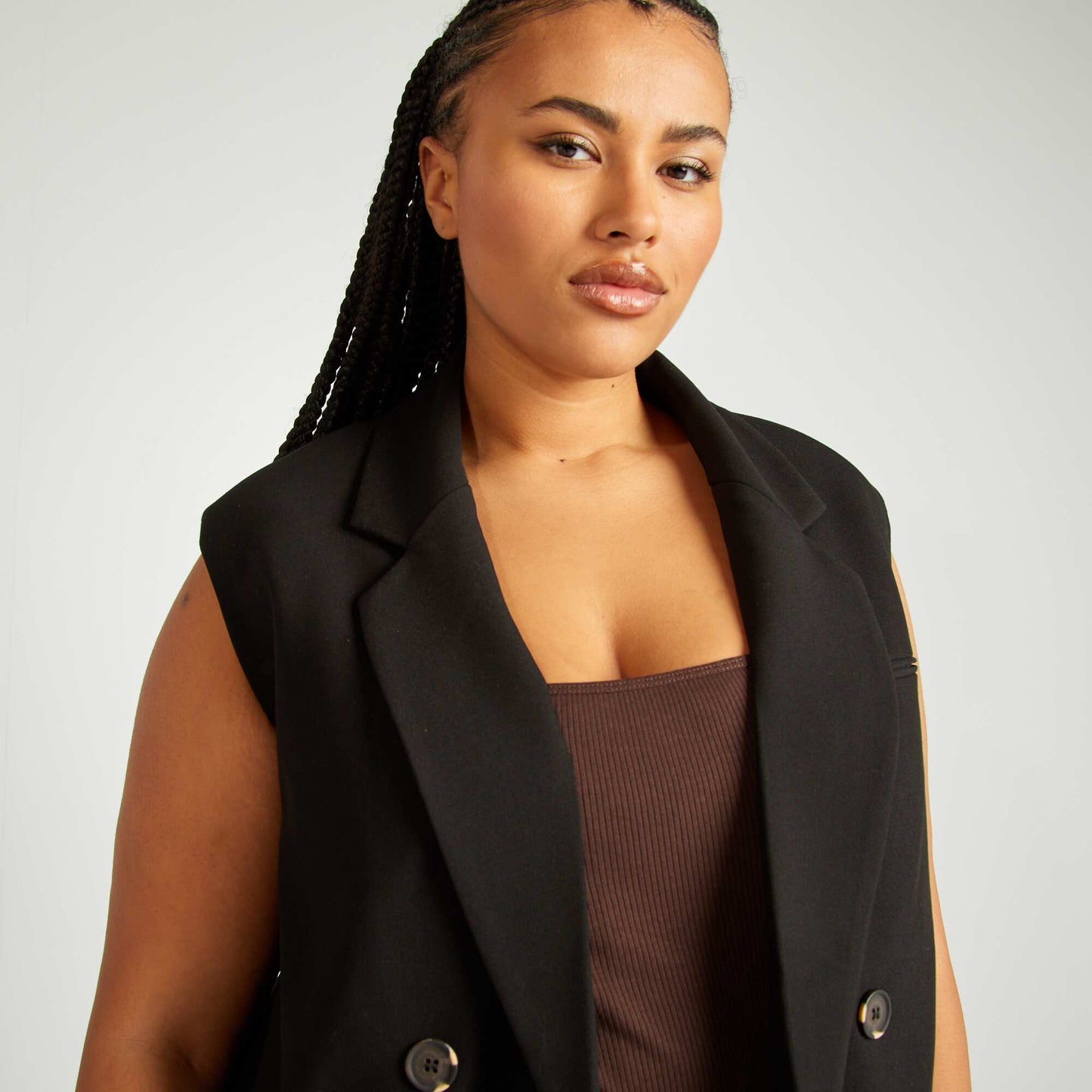 Sleeveless suit jacket black