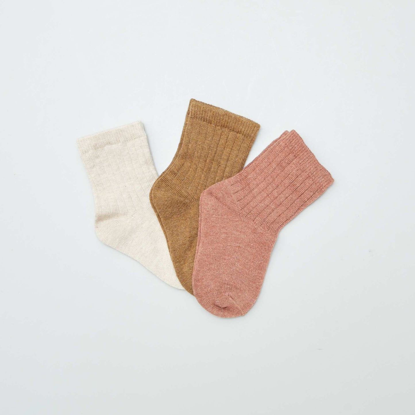 Pack of 3 pairs of socks BEIGE