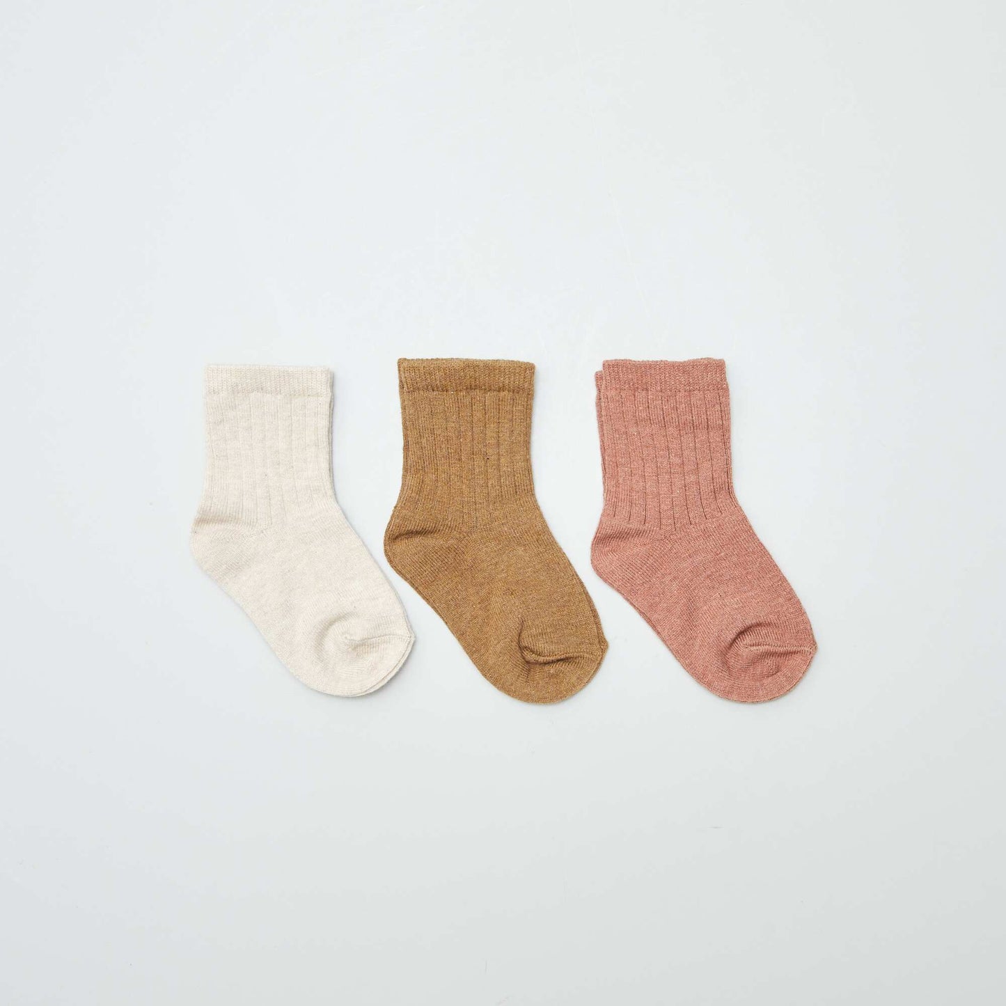 Pack of 3 pairs of socks BEIGE