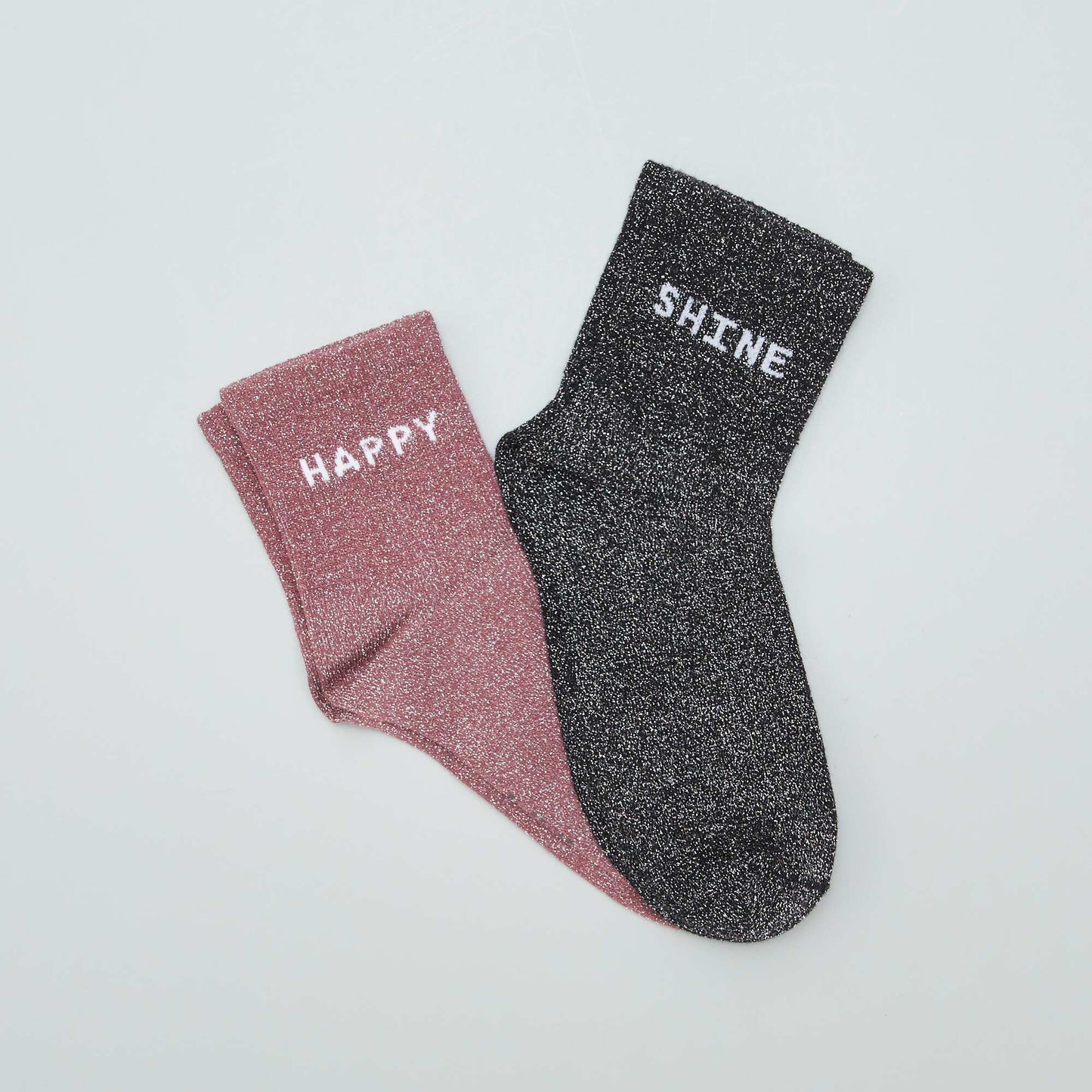 Glittery socks - Pack of 2 PINK