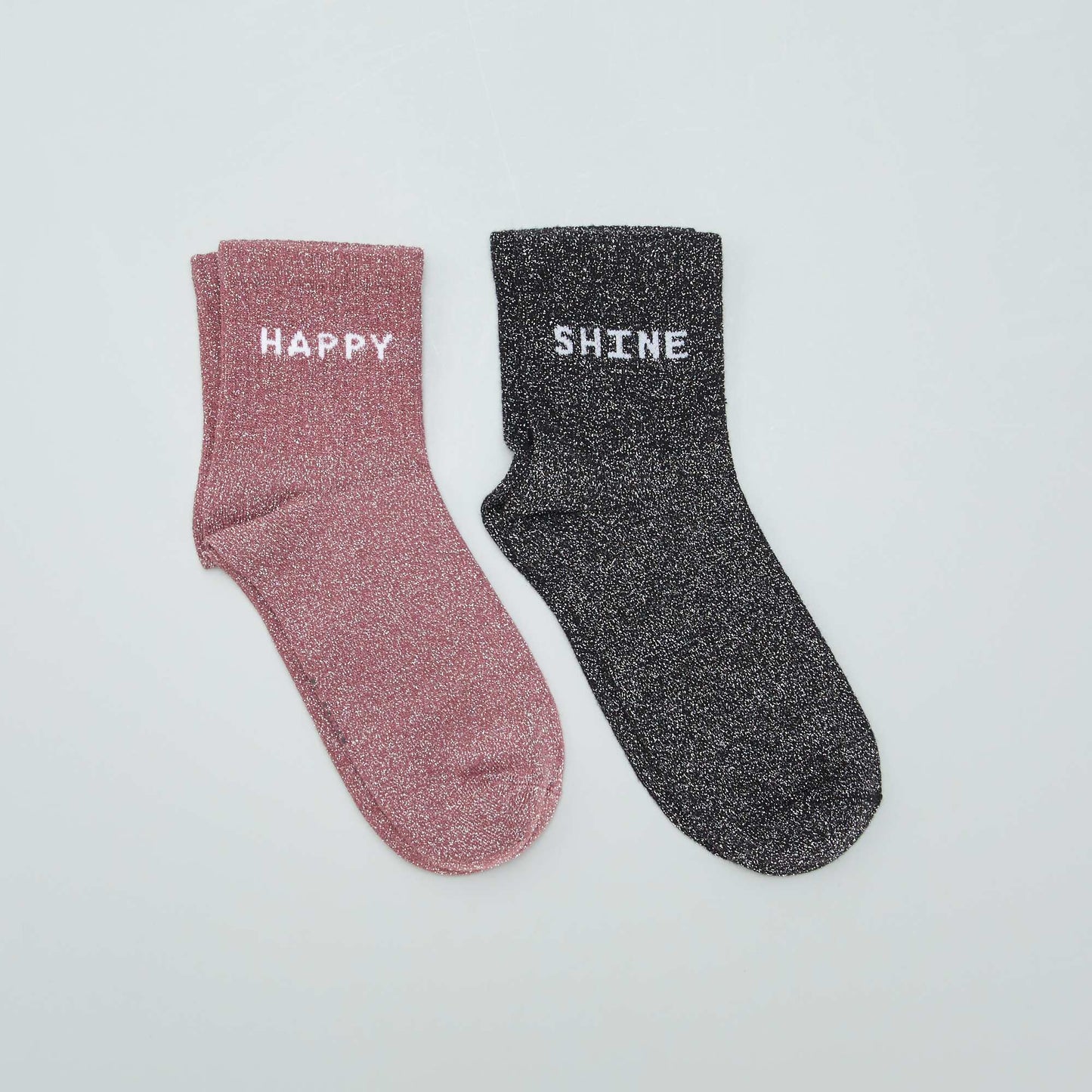 Glittery socks - Pack of 2 PINK