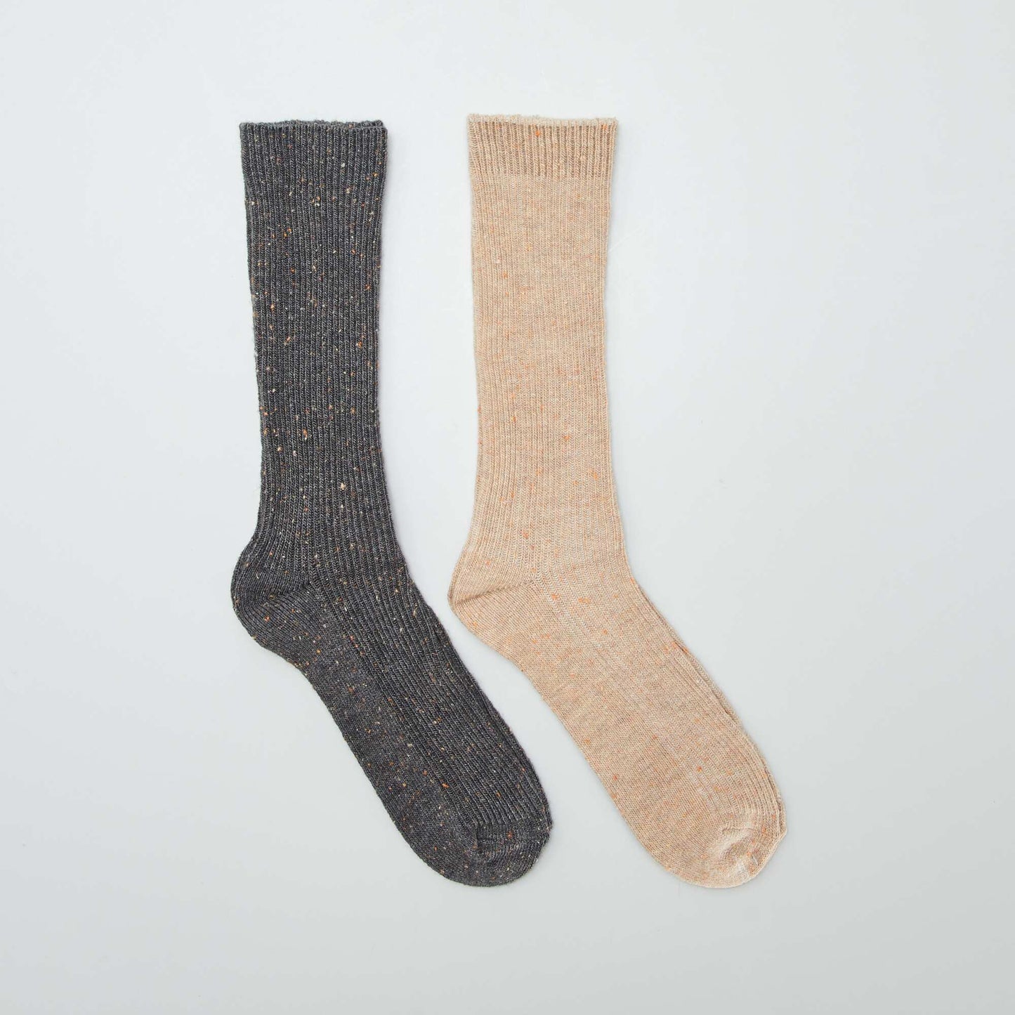 Pack of 2 pairs of flecked socks GREY