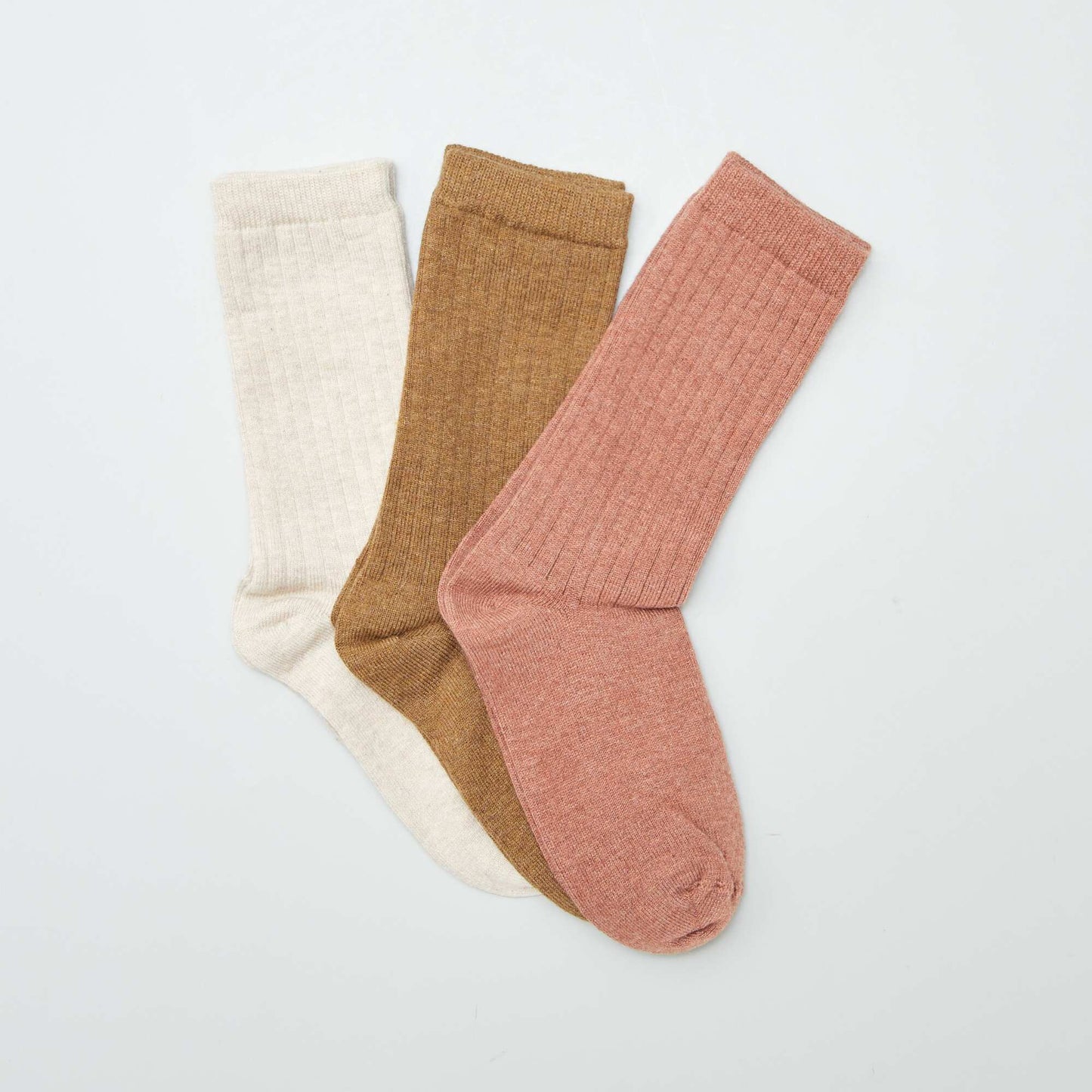 Pack of 3 pairs of warm socks BROWN