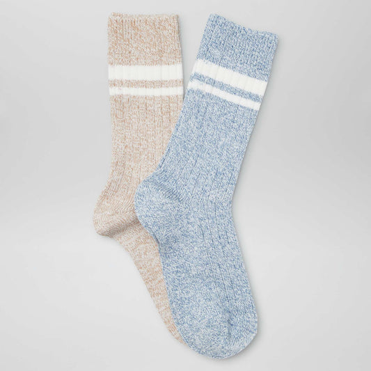 Warm mouliné knit socks GREY