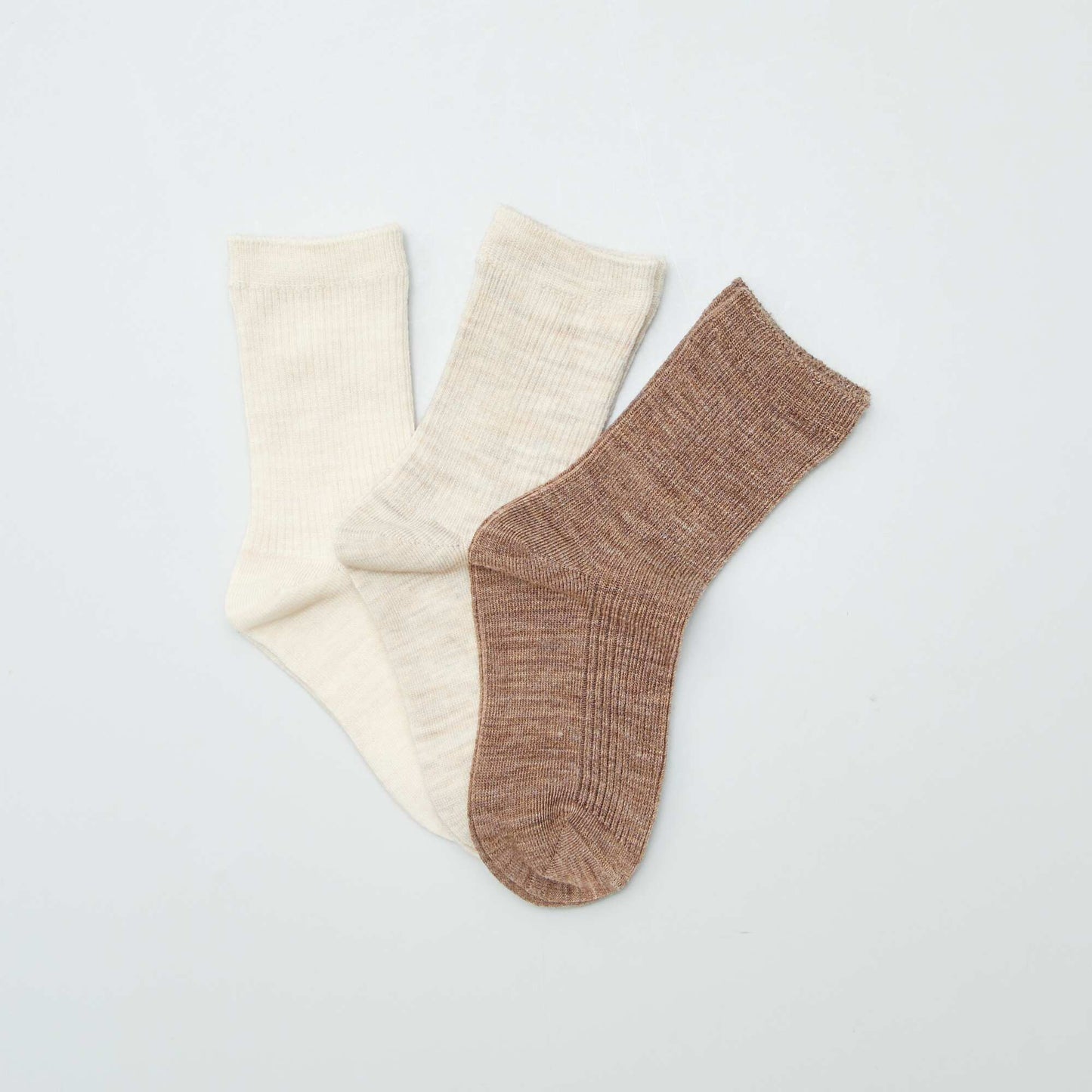 Pack of 3 pairs of warm socks BROWN