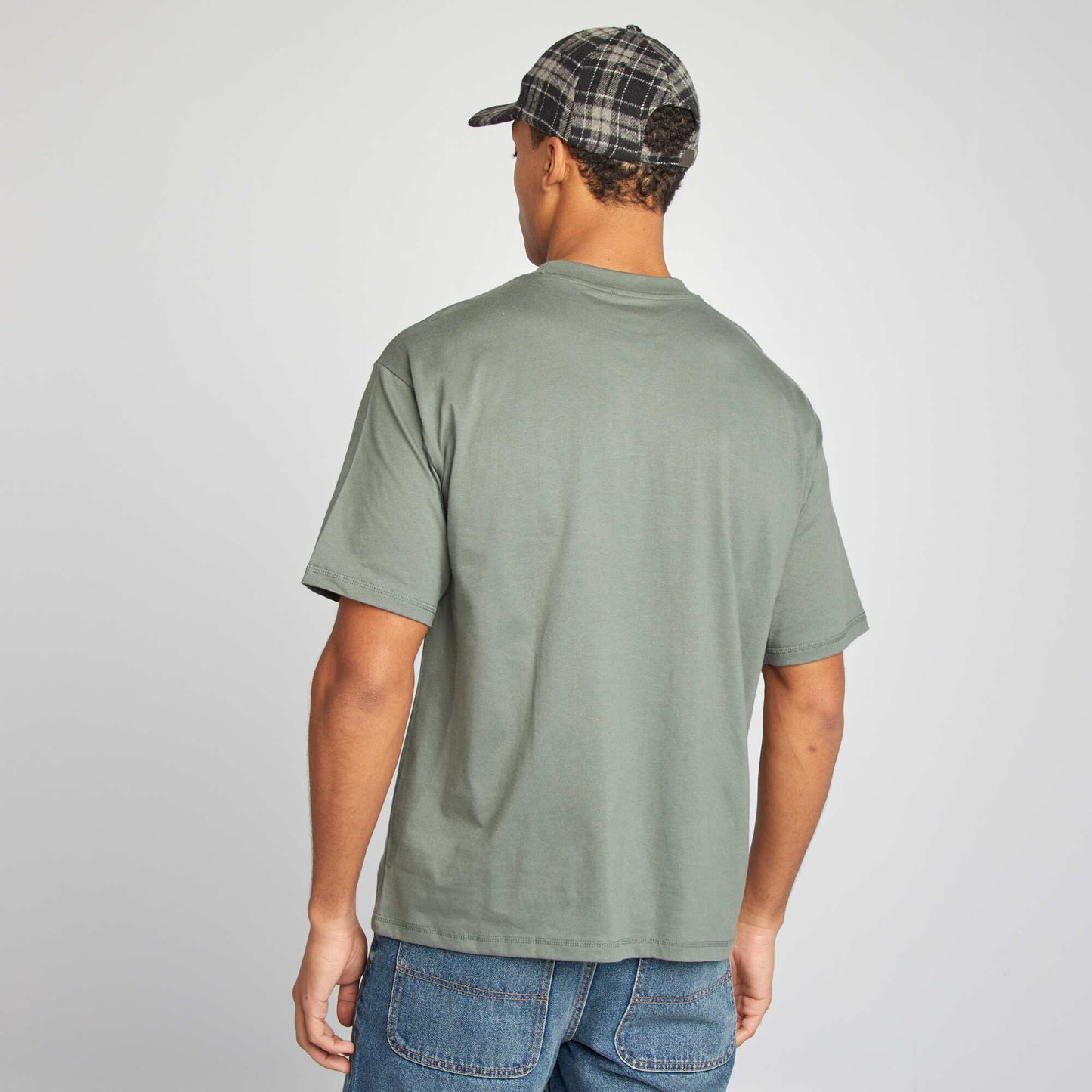 Plain T-shirt with breast pocket GREEN