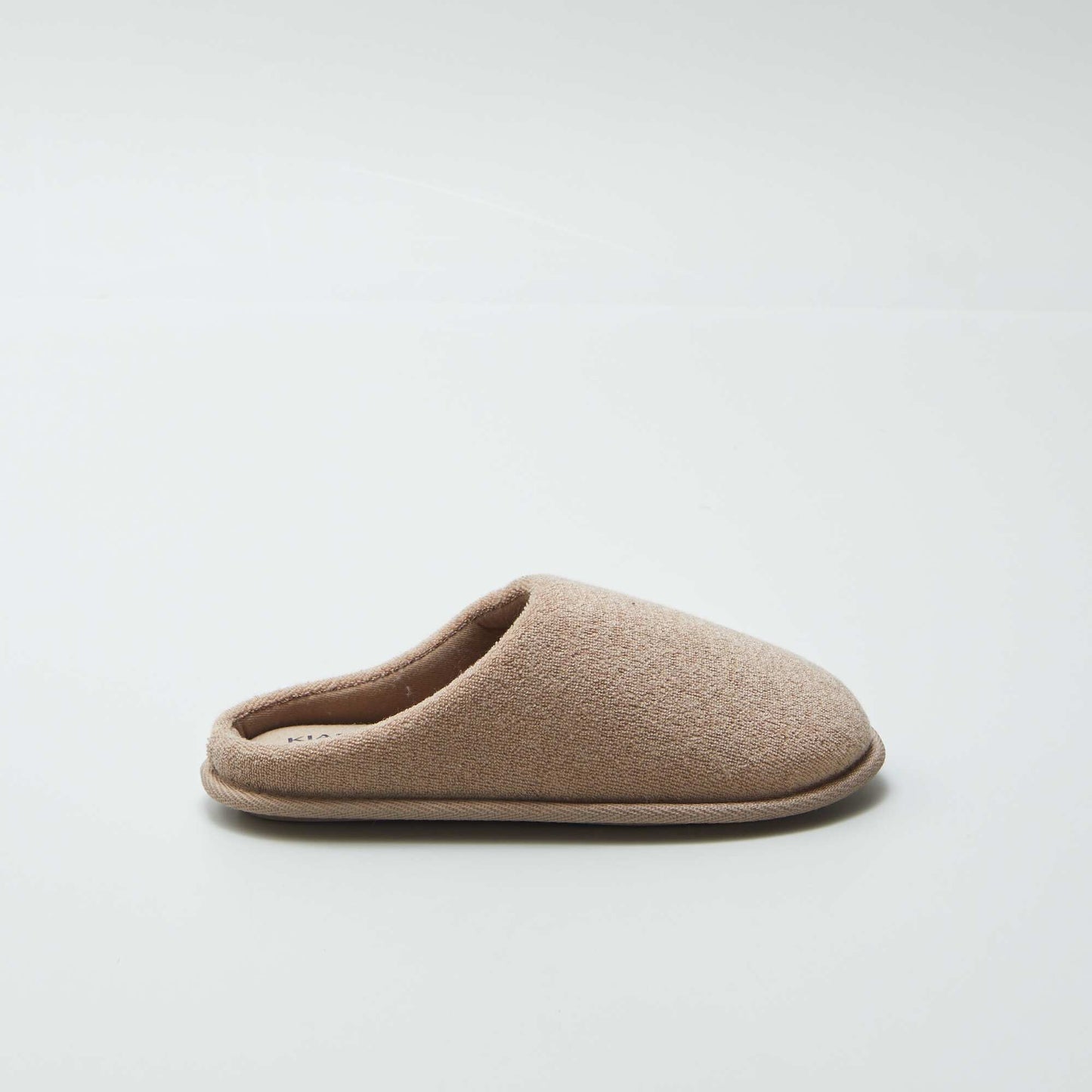 Bouclé knit mule slippers BEIGE