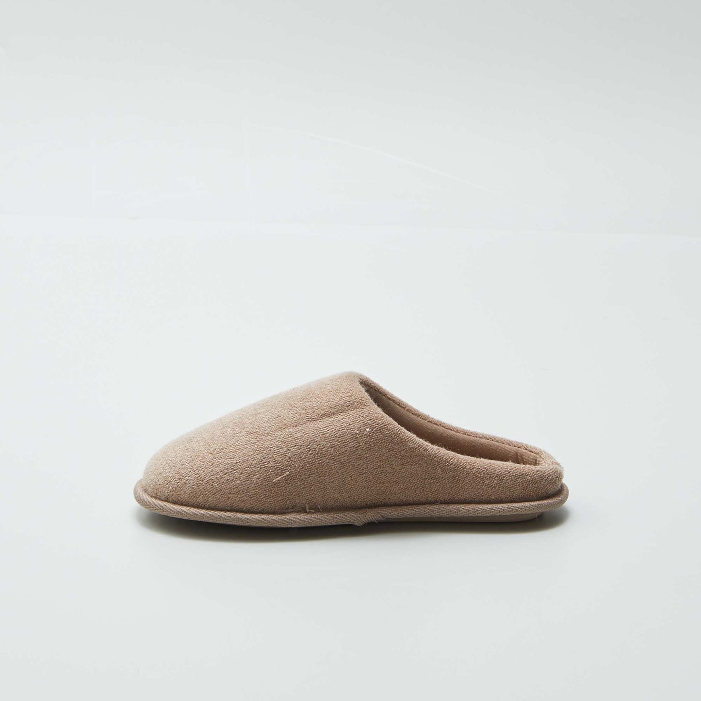 Bouclé knit mule slippers BEIGE