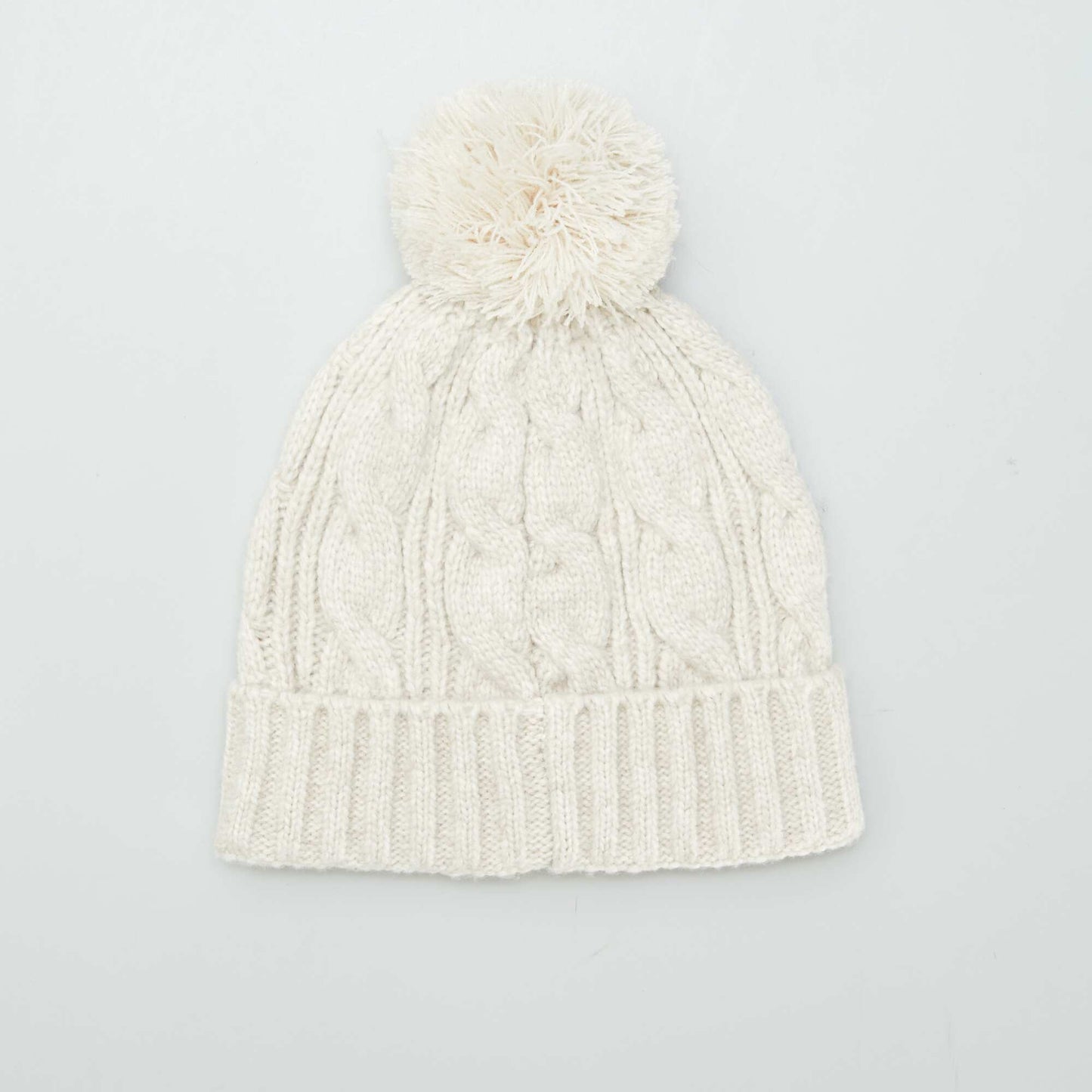 Cable-knit beanie BEIGE