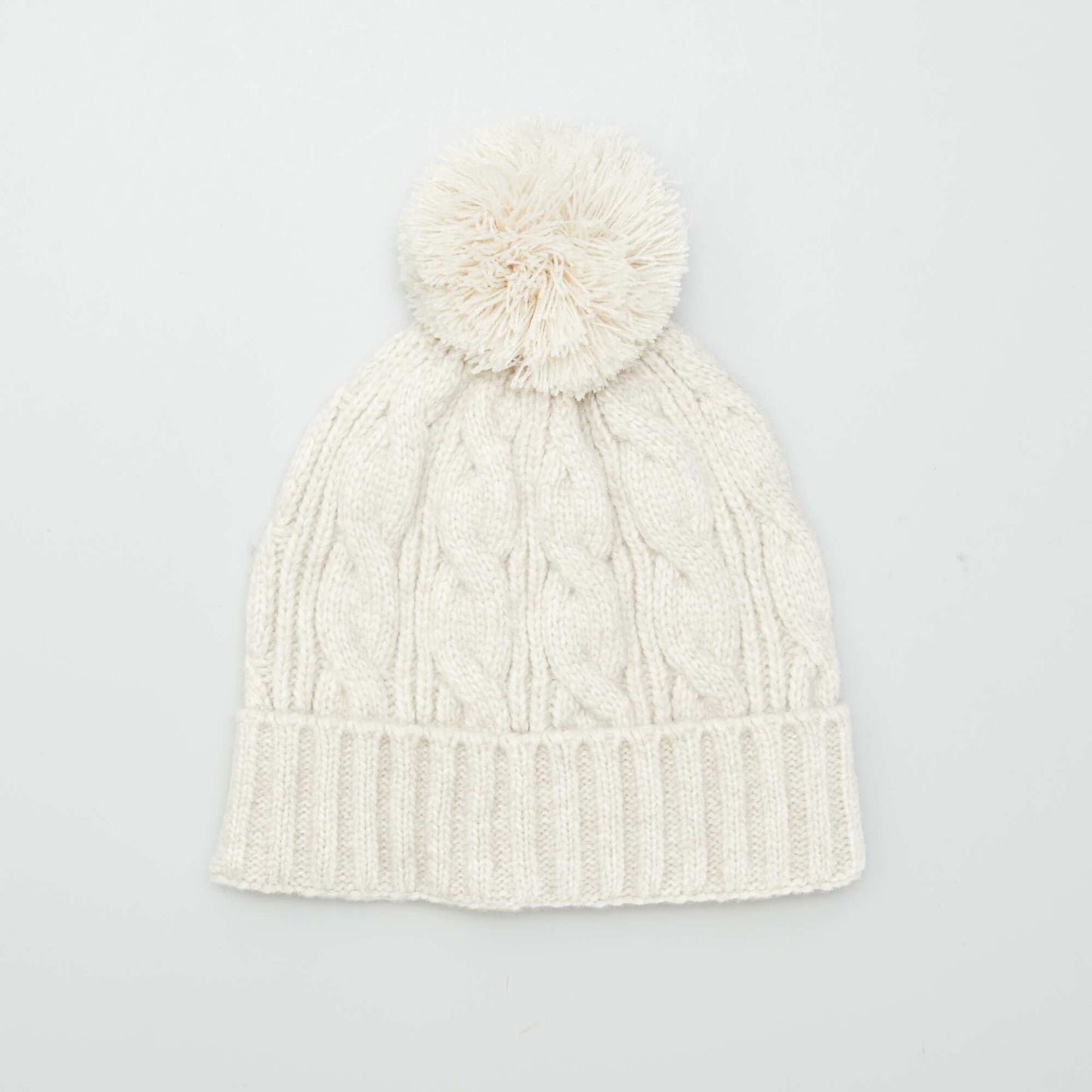 Cable-knit beanie BEIGE