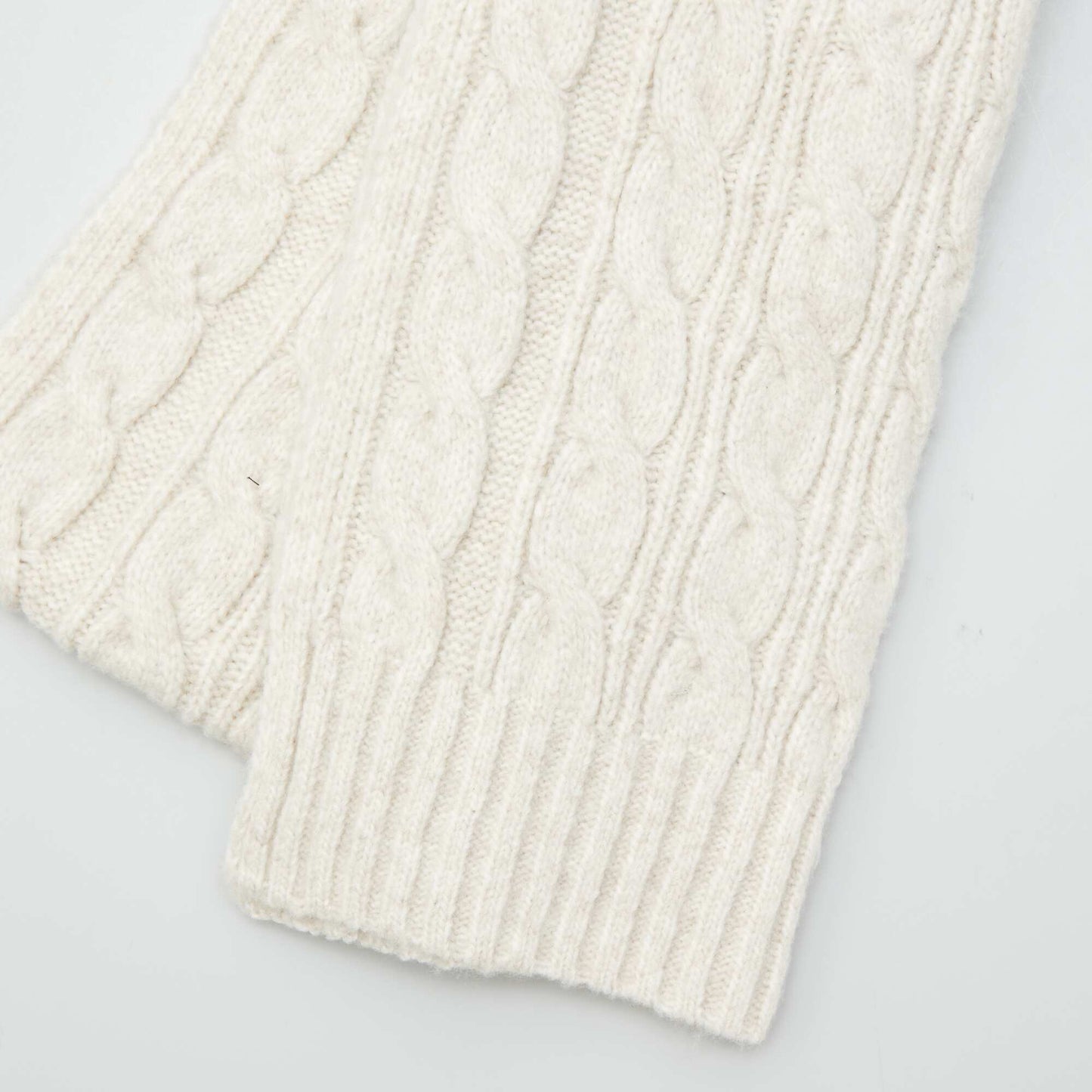 Cable-knit scarf BEIGE