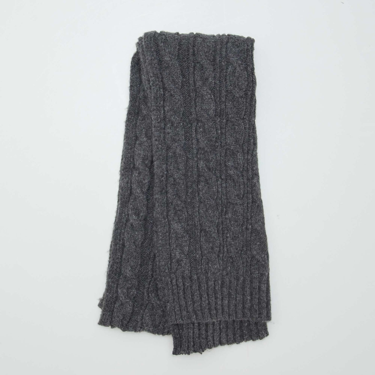 Cable-knit scarf GREY