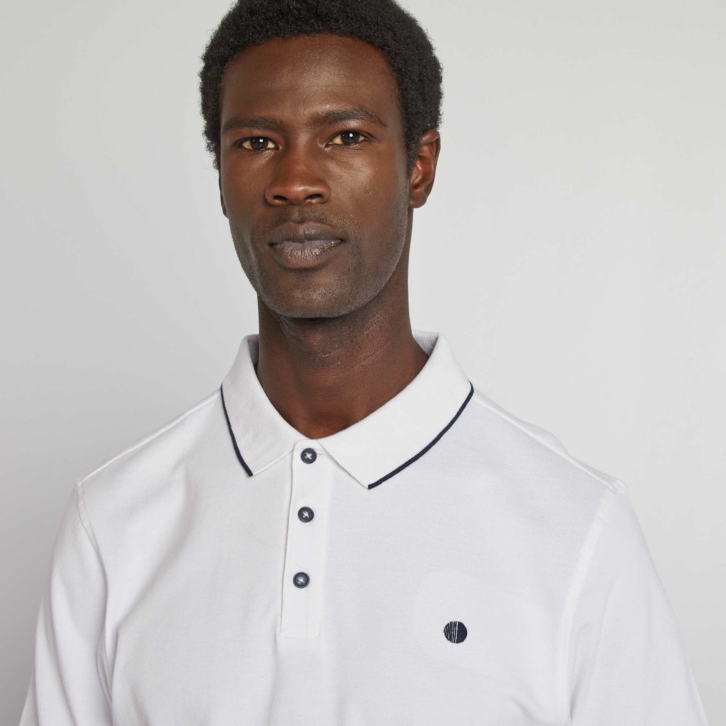 Cotton piqué polo shirt WHITE