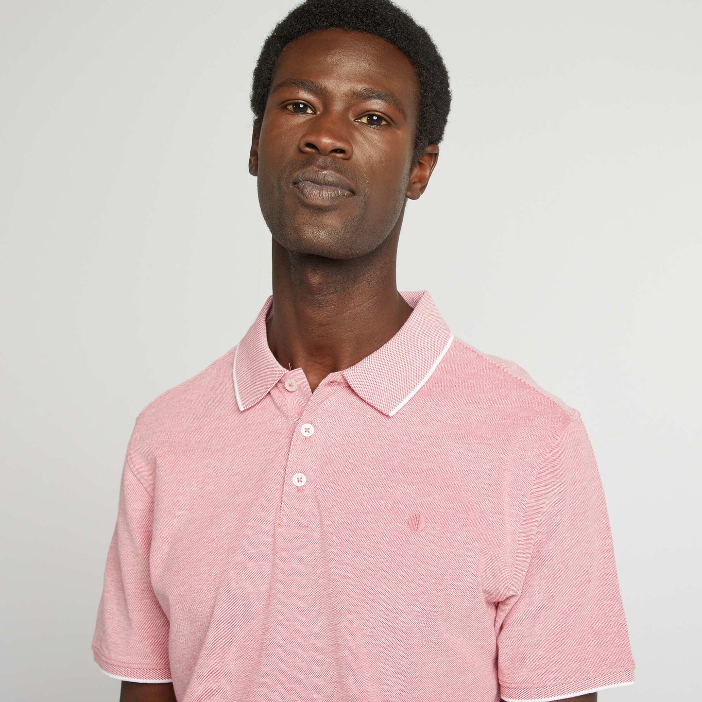 Cotton piqué polo shirt RED