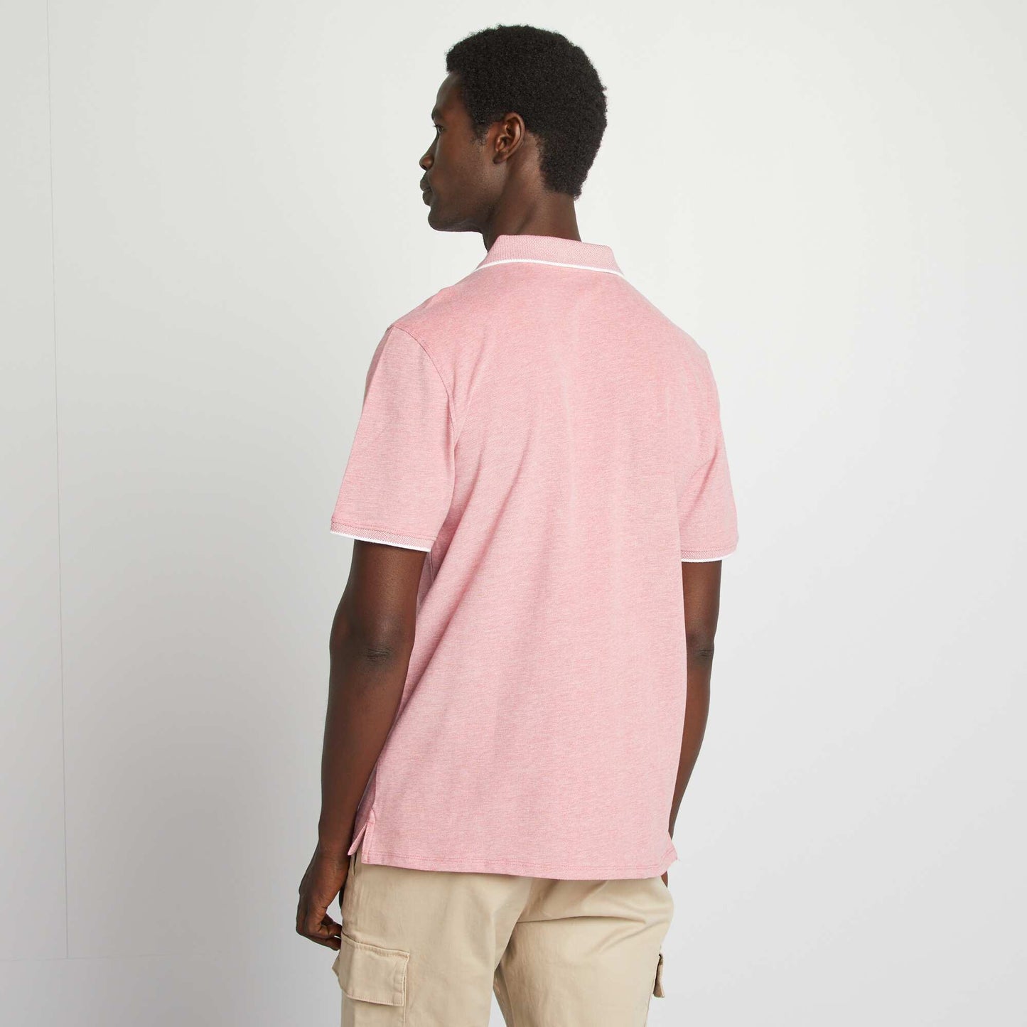 Cotton piqué polo shirt RED