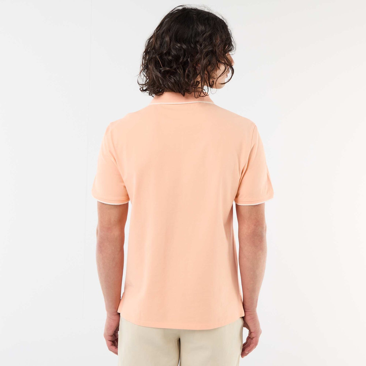 Cotton piqué polo shirt ORANGE
