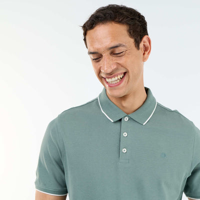 Cotton piqué polo shirt GREEN