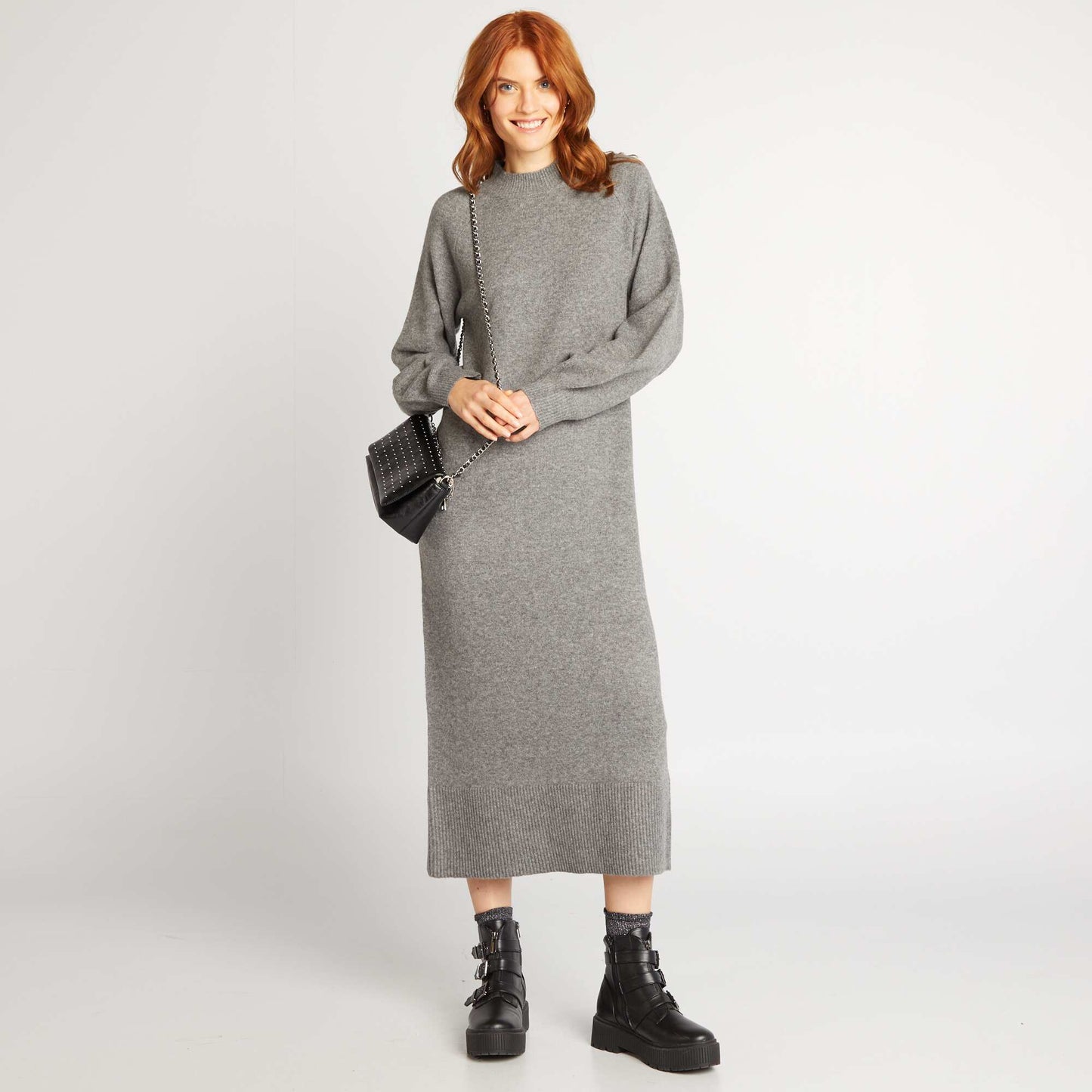 Midi sweater dress GREY