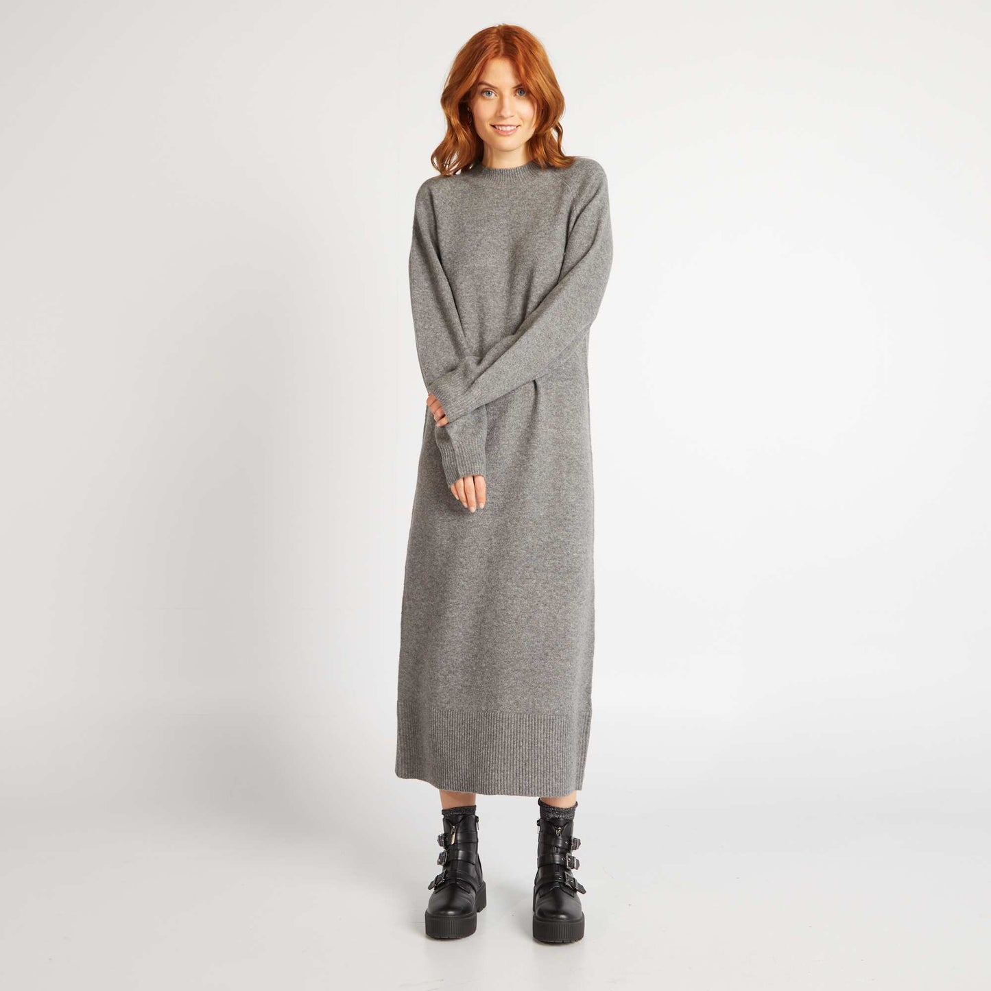 Midi sweater dress GREY