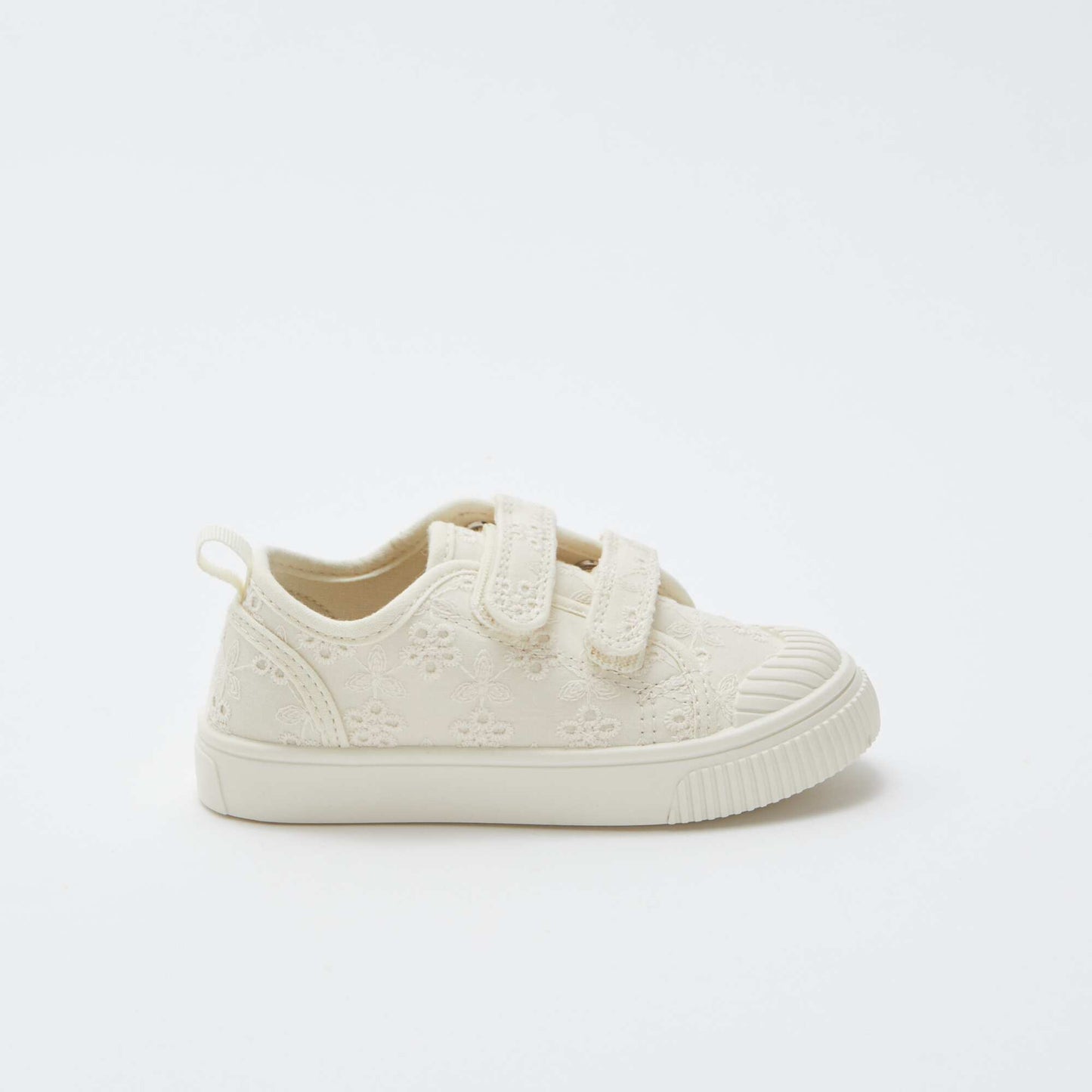 Fabric Velcro trainers BEIGE