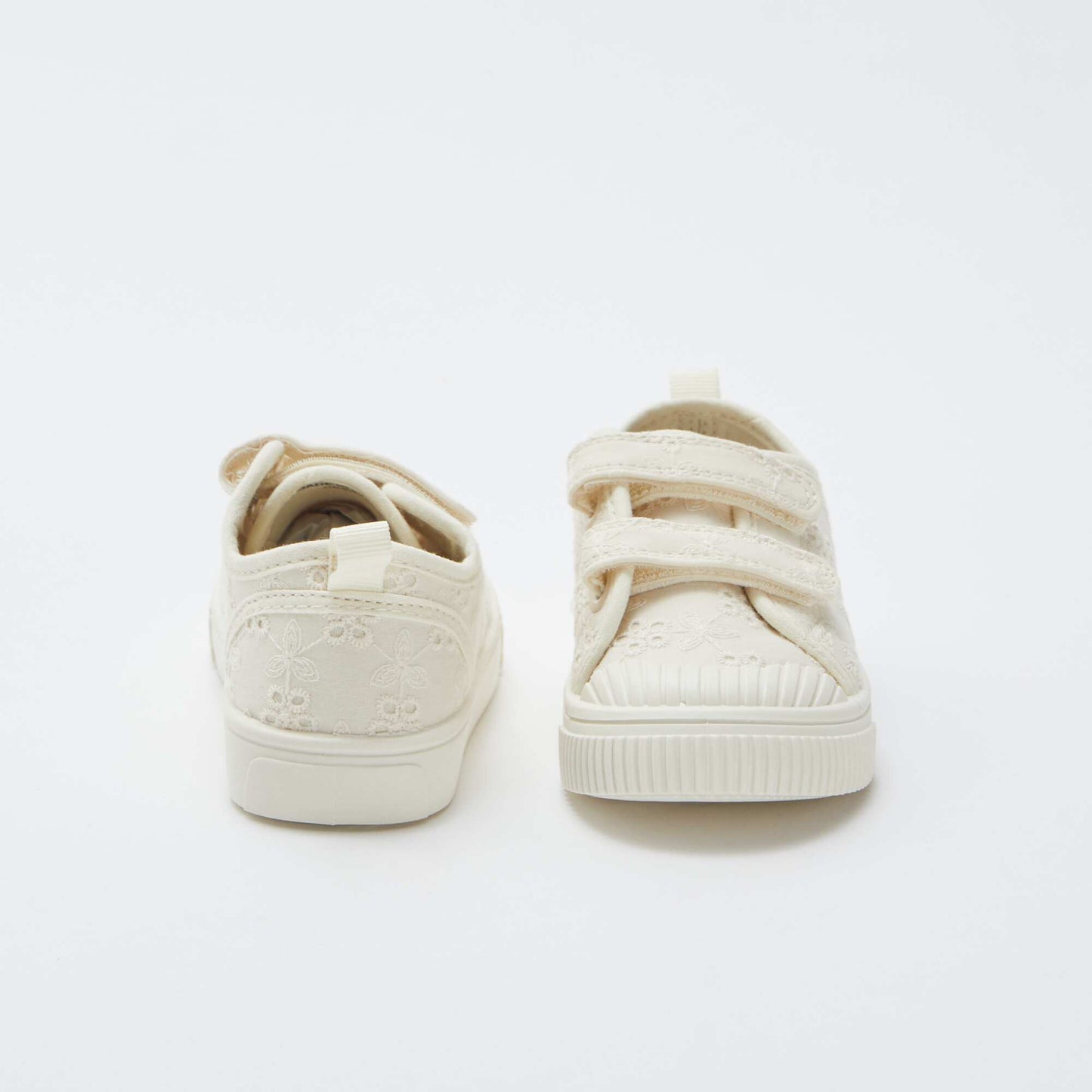 Fabric Velcro trainers BEIGE