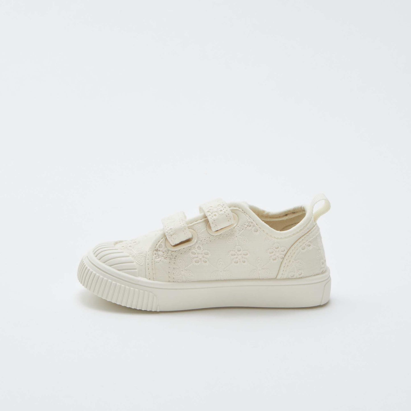 Fabric Velcro trainers BEIGE