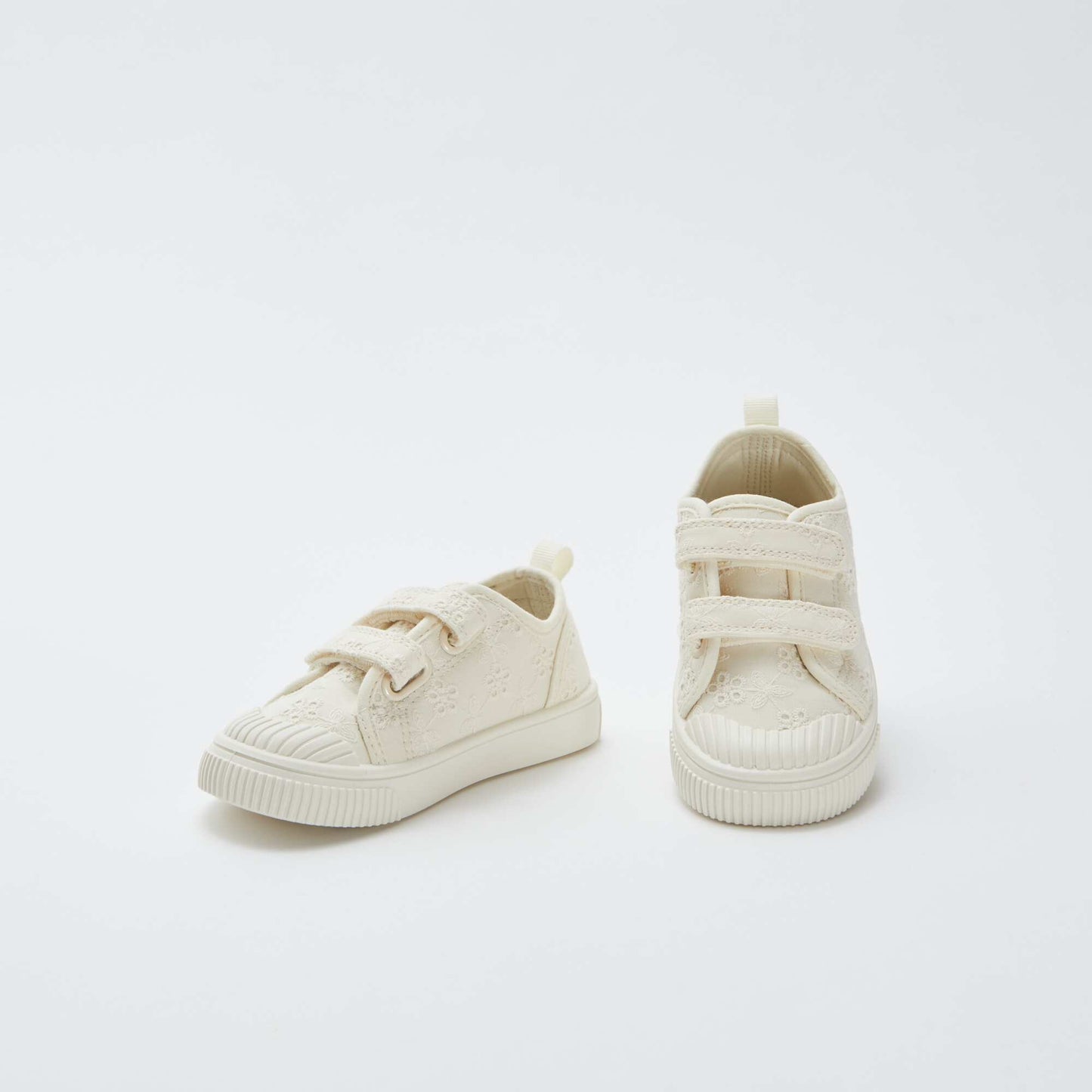 Fabric Velcro trainers BEIGE