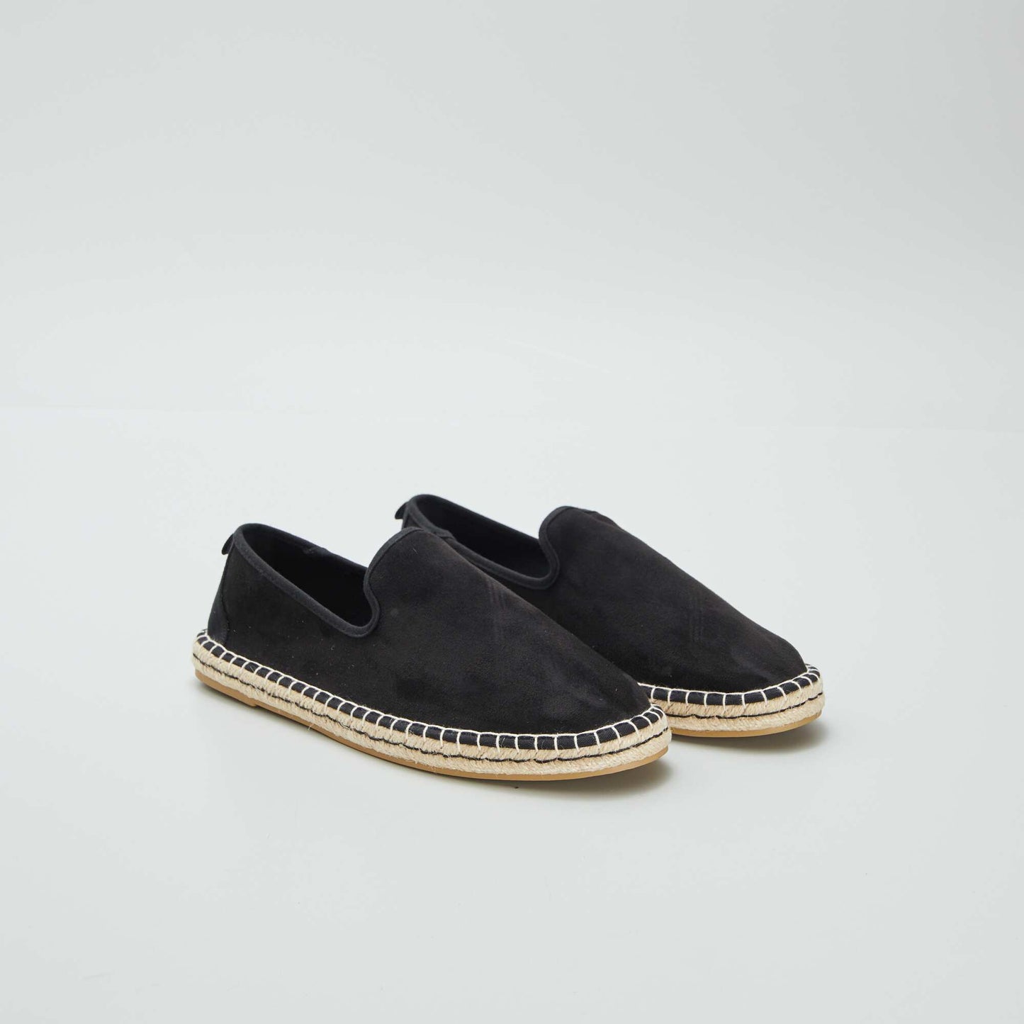 Faux suede espadrilles BLACK