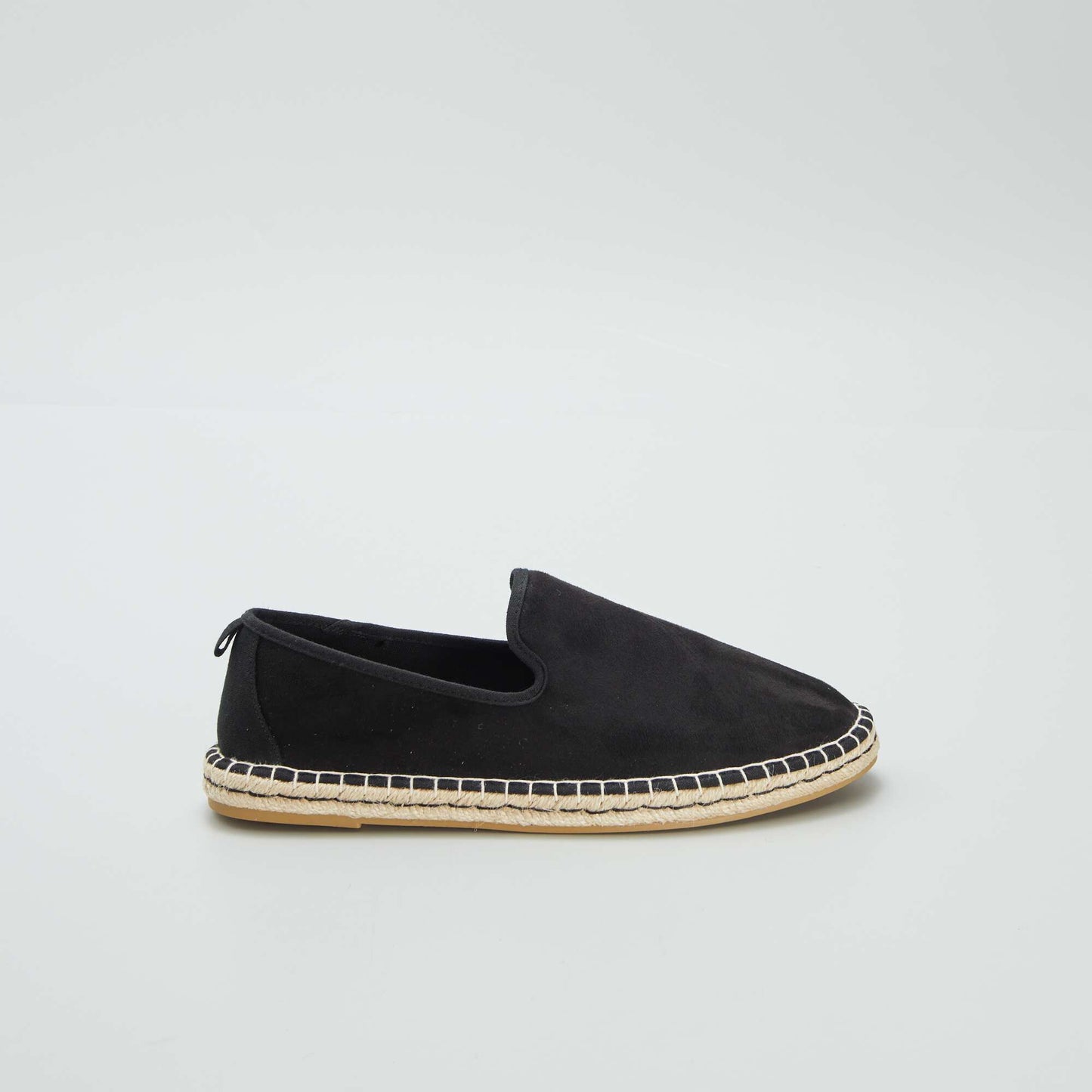 Faux suede espadrilles BLACK